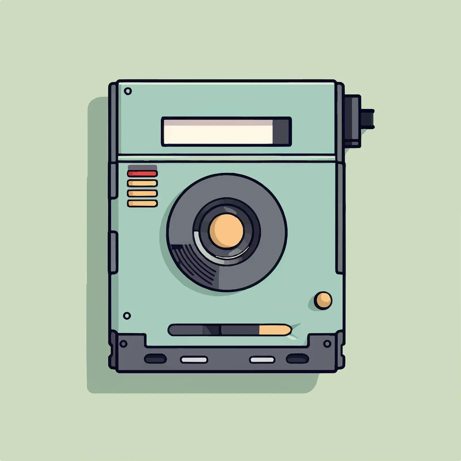 Cartoon Vector Illustration of Floppy Disk with USB – free whimsical vector image from Dotvec