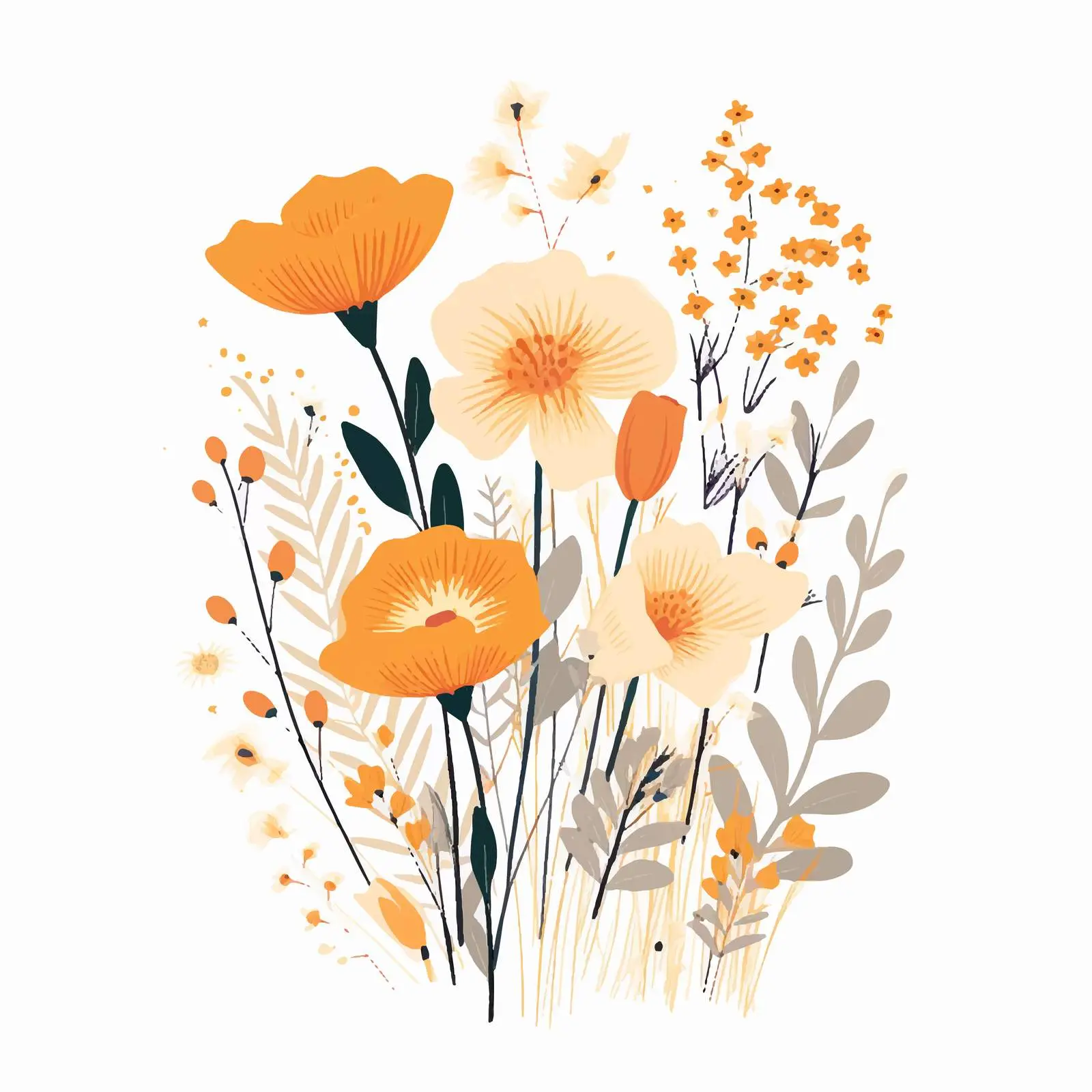Beautiful Summer Flower Floral Card Design — free download from Dotvec