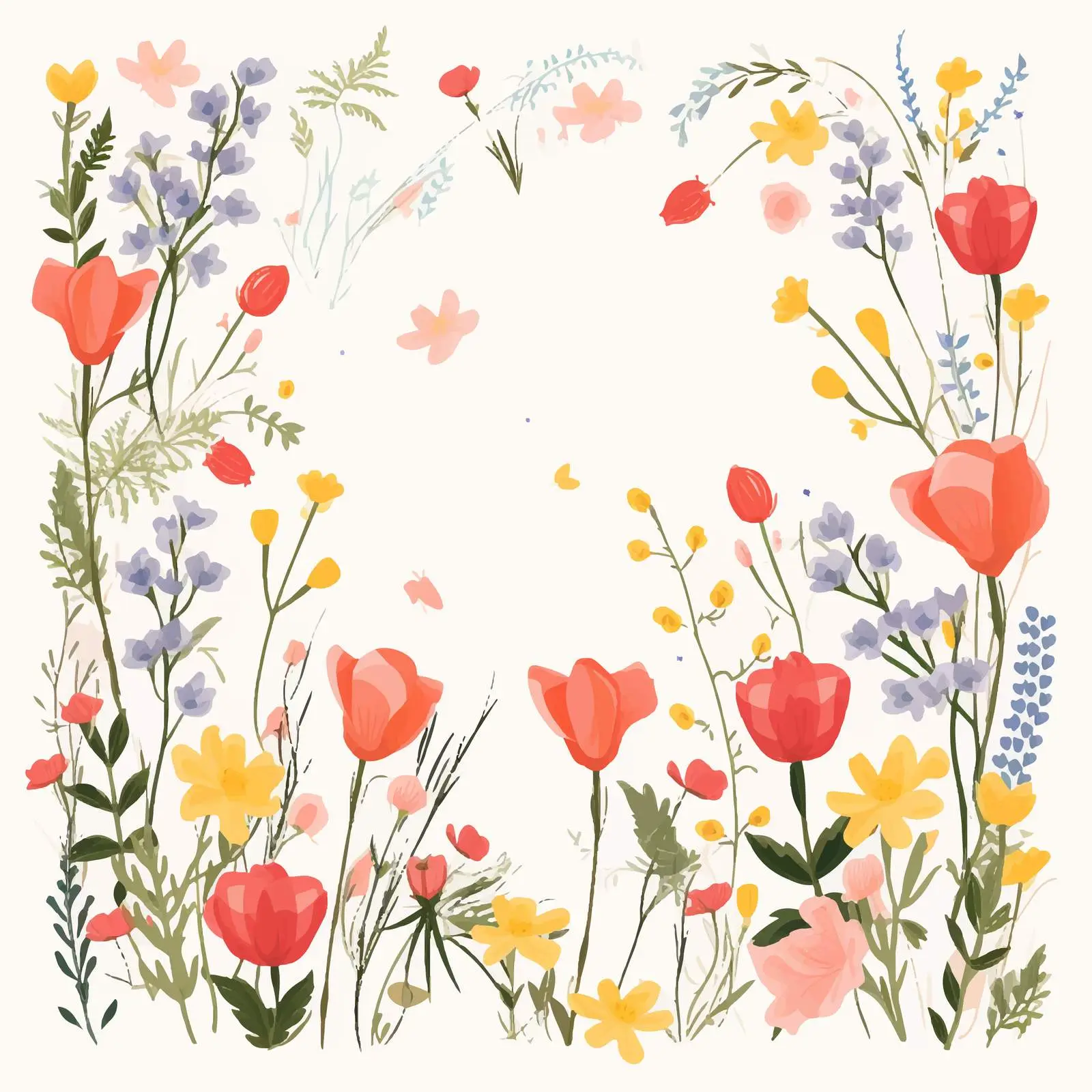 Floral Card Design with Botanical Background — free download from Dotvec