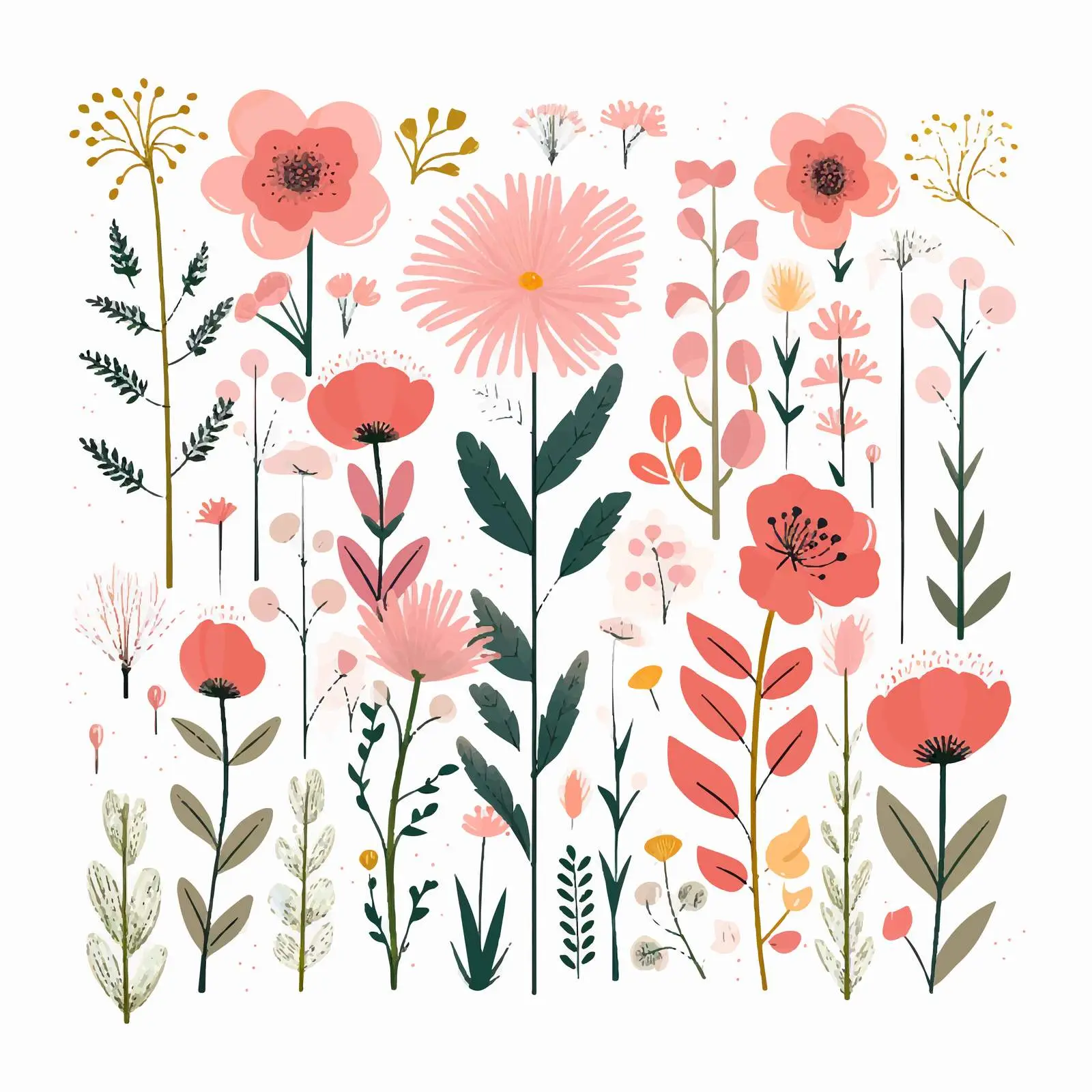 Elegant Floral Card Design with Blossoms — free download from Dotvec