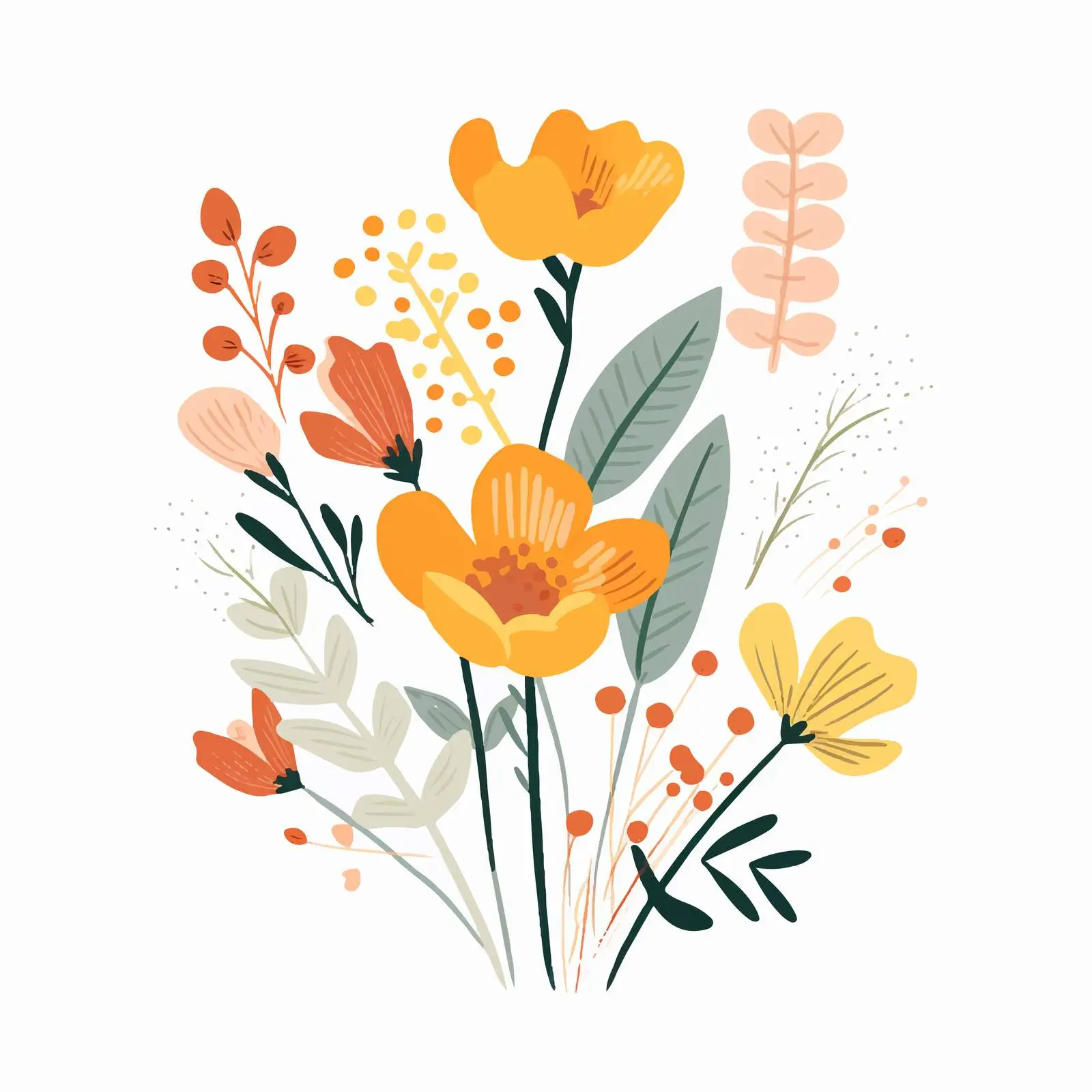 Abstract Spring Floral Card Design — free download from Dotvec
