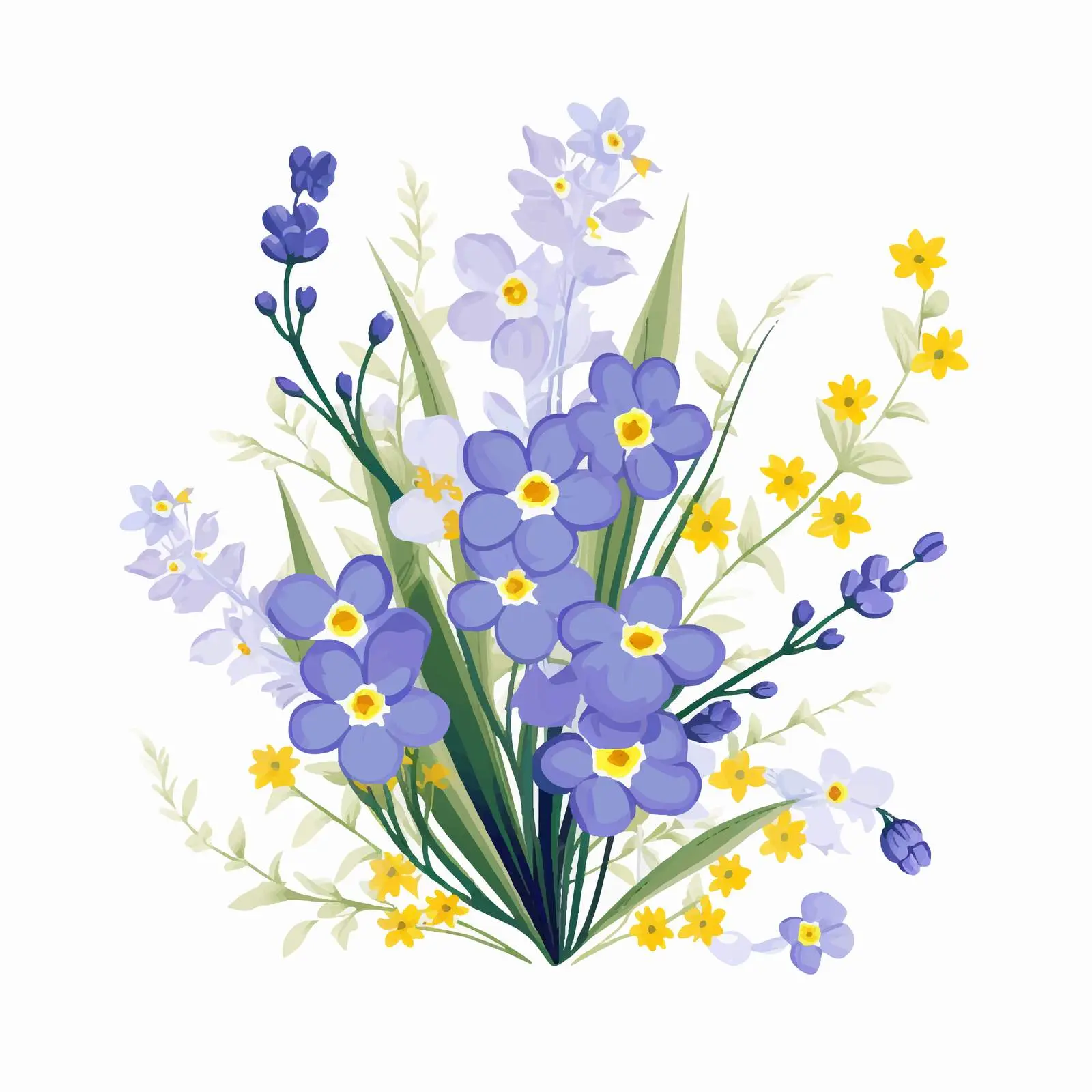 Spring Floral Card with Wildflowers Design — free download from Dotvec
