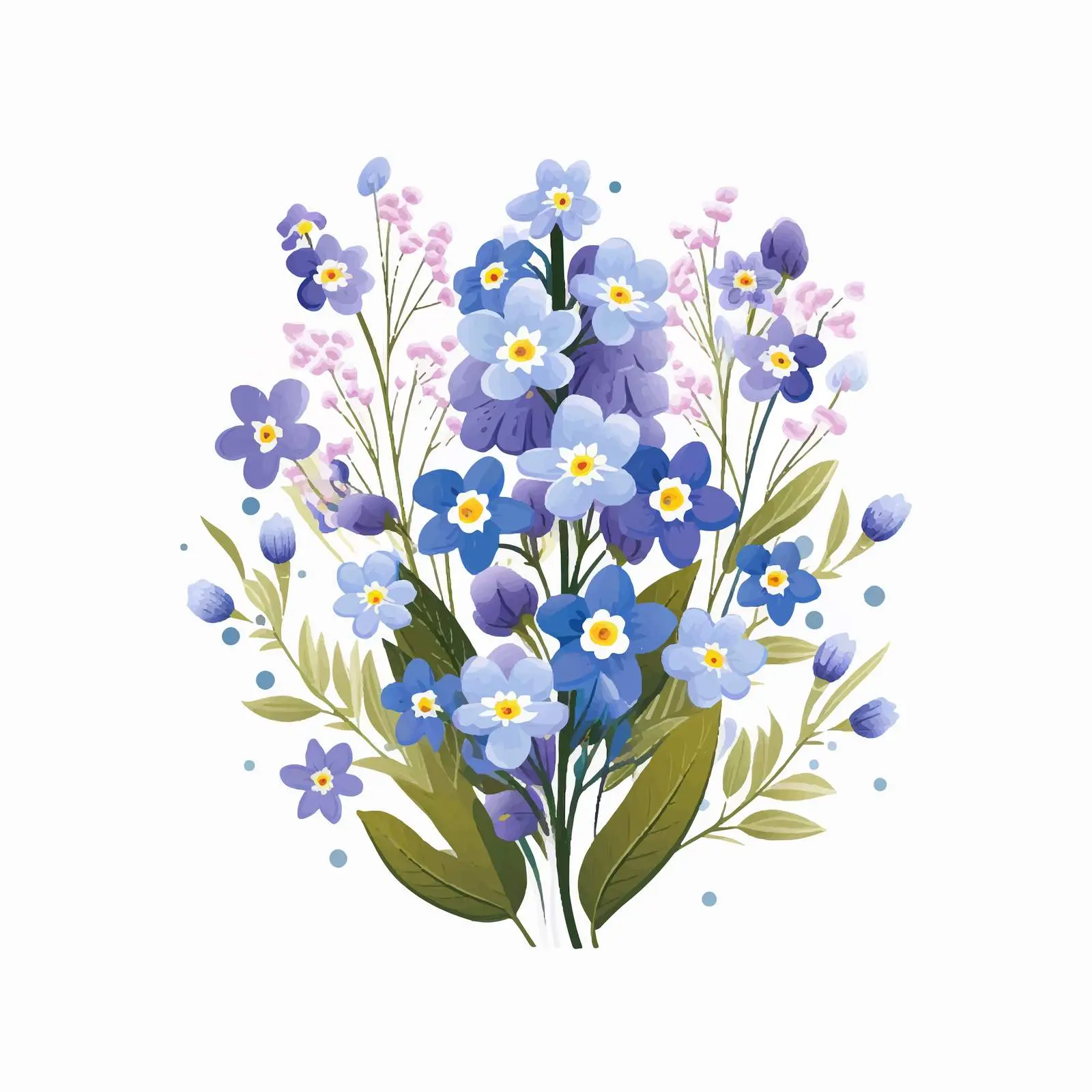 Spring Floral Card with Wildflowers Design — free download from Dotvec