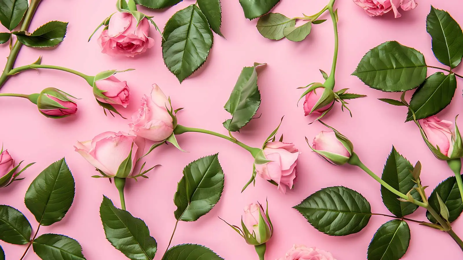 Elegant Floral Composition with Pink Rose Petals — free download from Dotvec