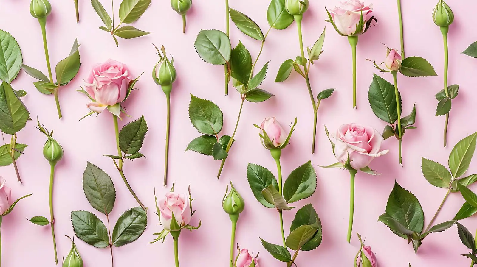 Floral Composition with Pink Rose Petals — free download from Dotvec