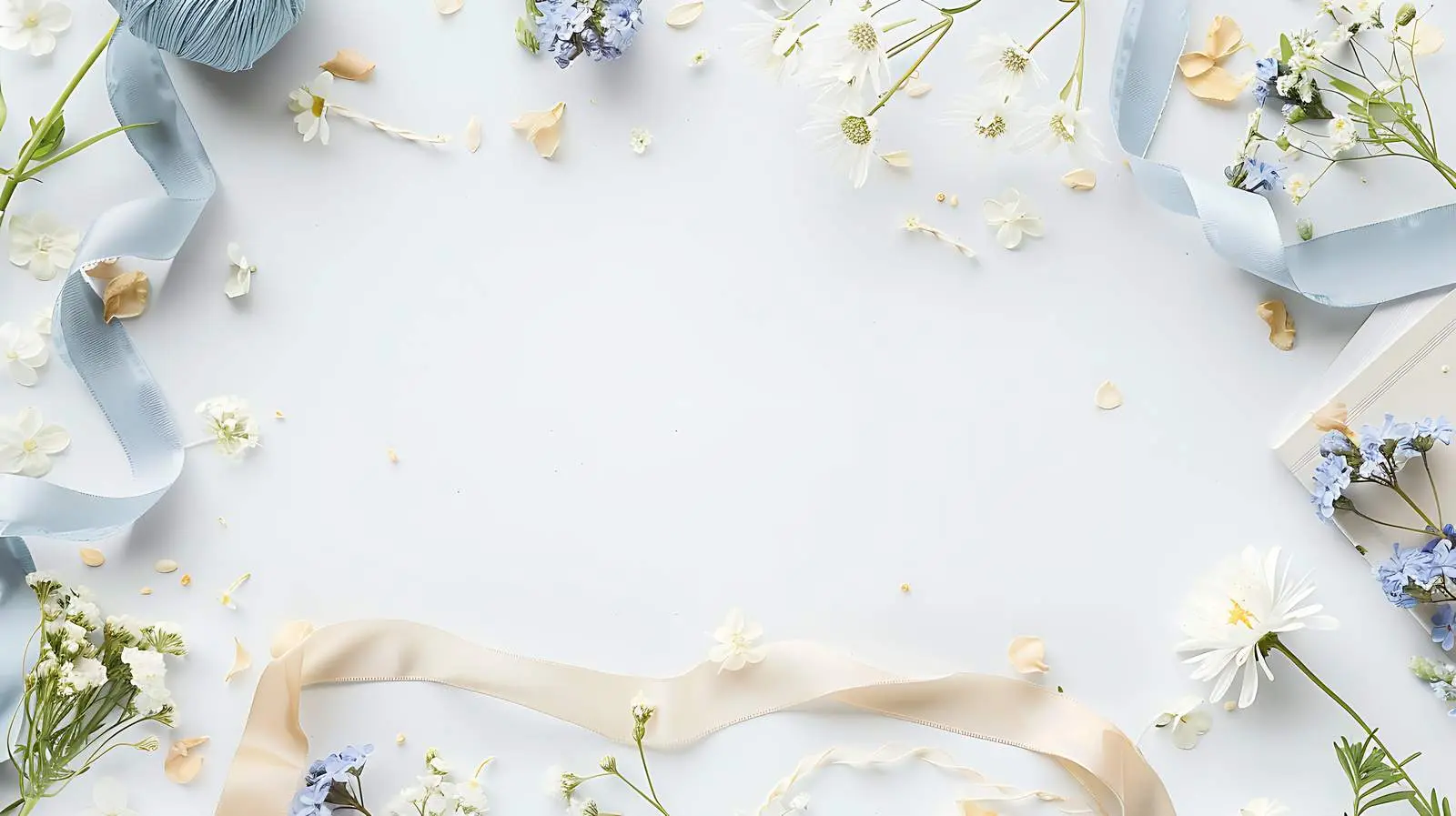 Lilac Flower Frame with Chamomile and Fresh Branches — free download from Dotvec