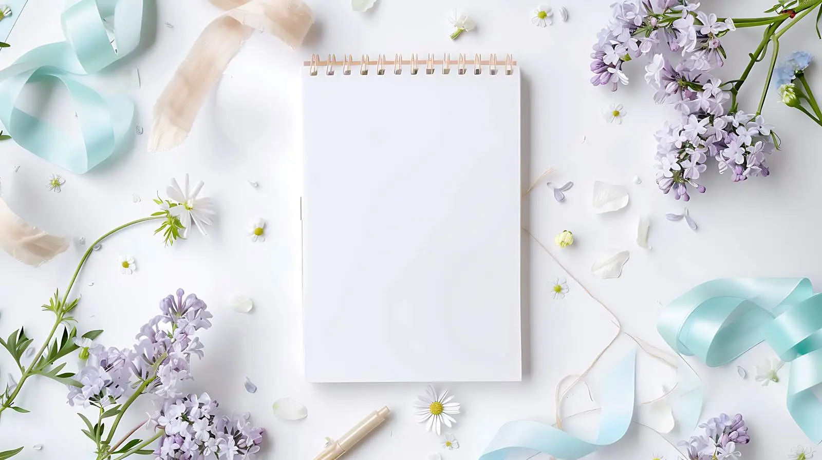 Lilac and Chamomile Floral Frame Design — free download from Dotvec