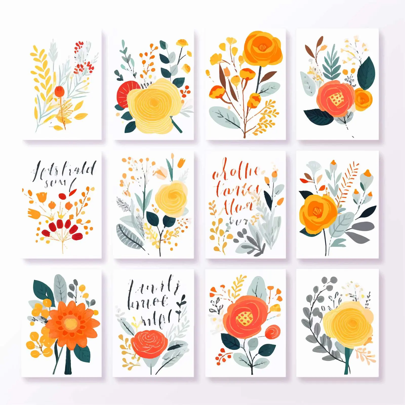 Floral Thank You Cards for Weddings and Parties — free download from Dotvec
