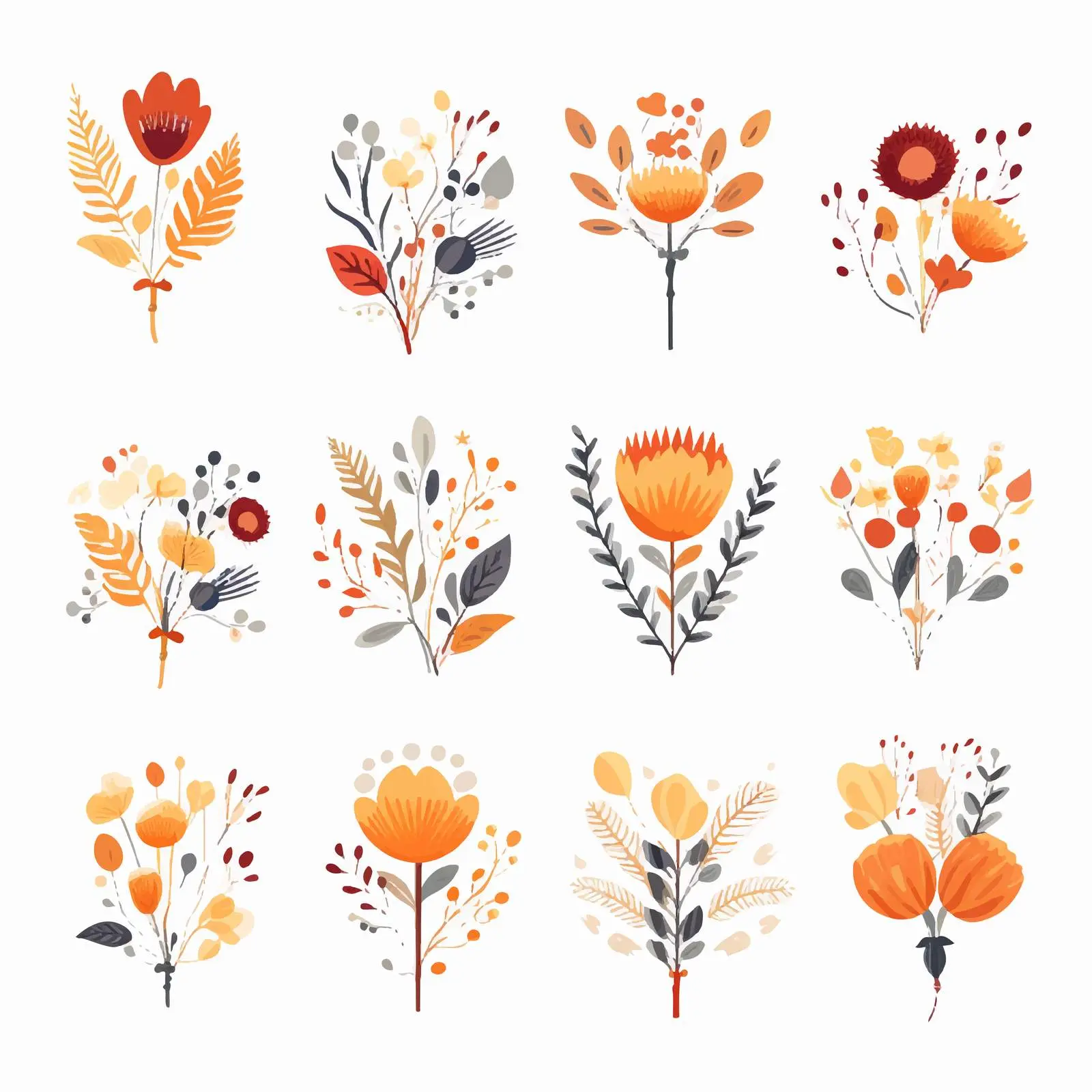 Floral Thank You Cards Set for Weddings — free download from Dotvec