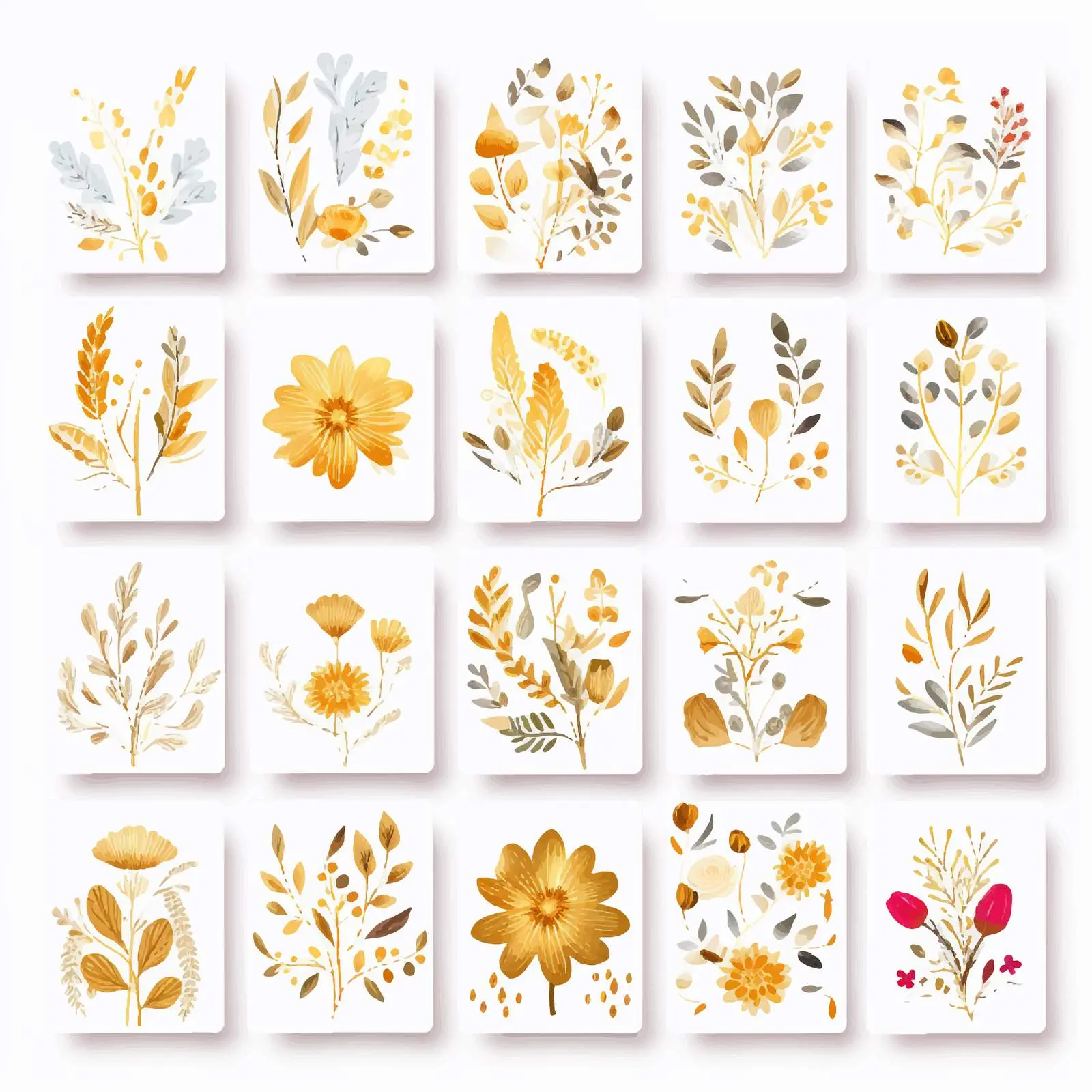 Floral Thank You Cards for Wedding Invitations — free download from Dotvec