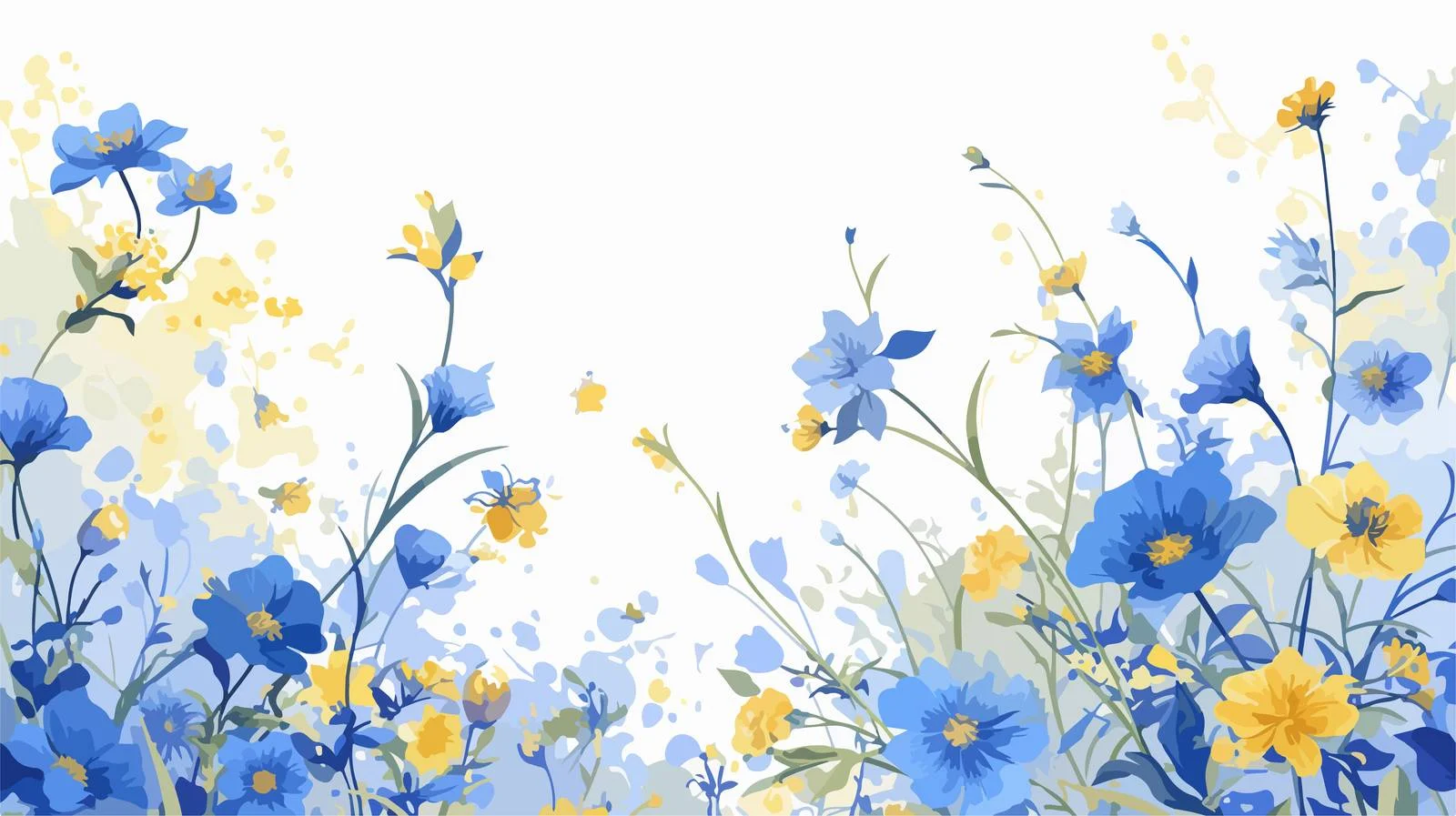 Elegant Wildflower Banner Design Element — free download from Dotvec