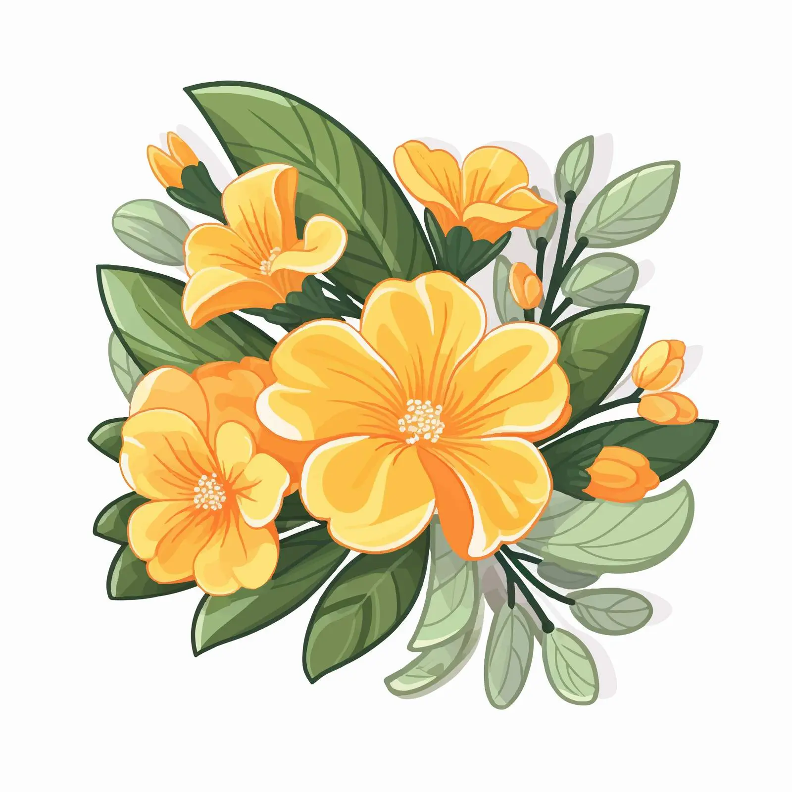 Colorful Flower and Leaf Decorative Vector Icon — free download from Dotvec