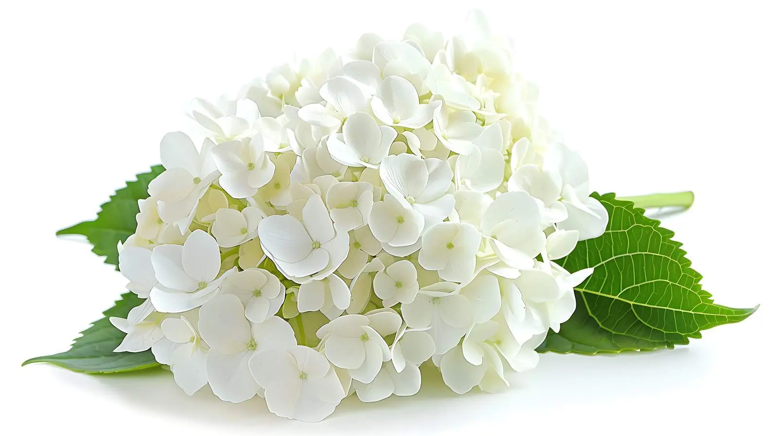 Close-Up of White Hydrangea Flower Head – free garden image from Dotvec