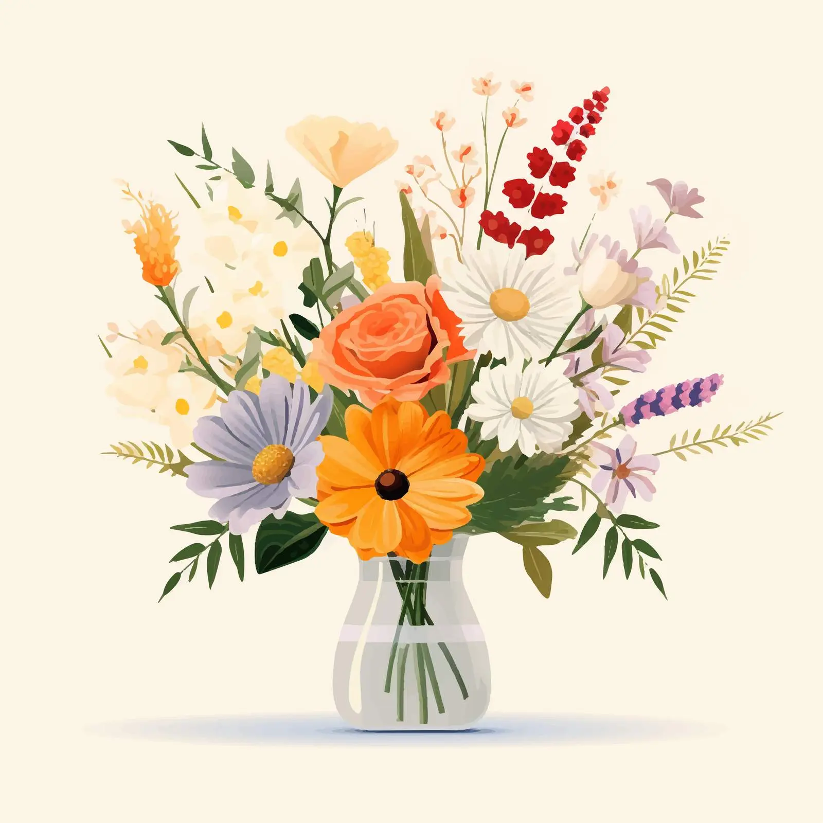 Beautiful Summer Floral Arrangement in Vase — free download from Dotvec