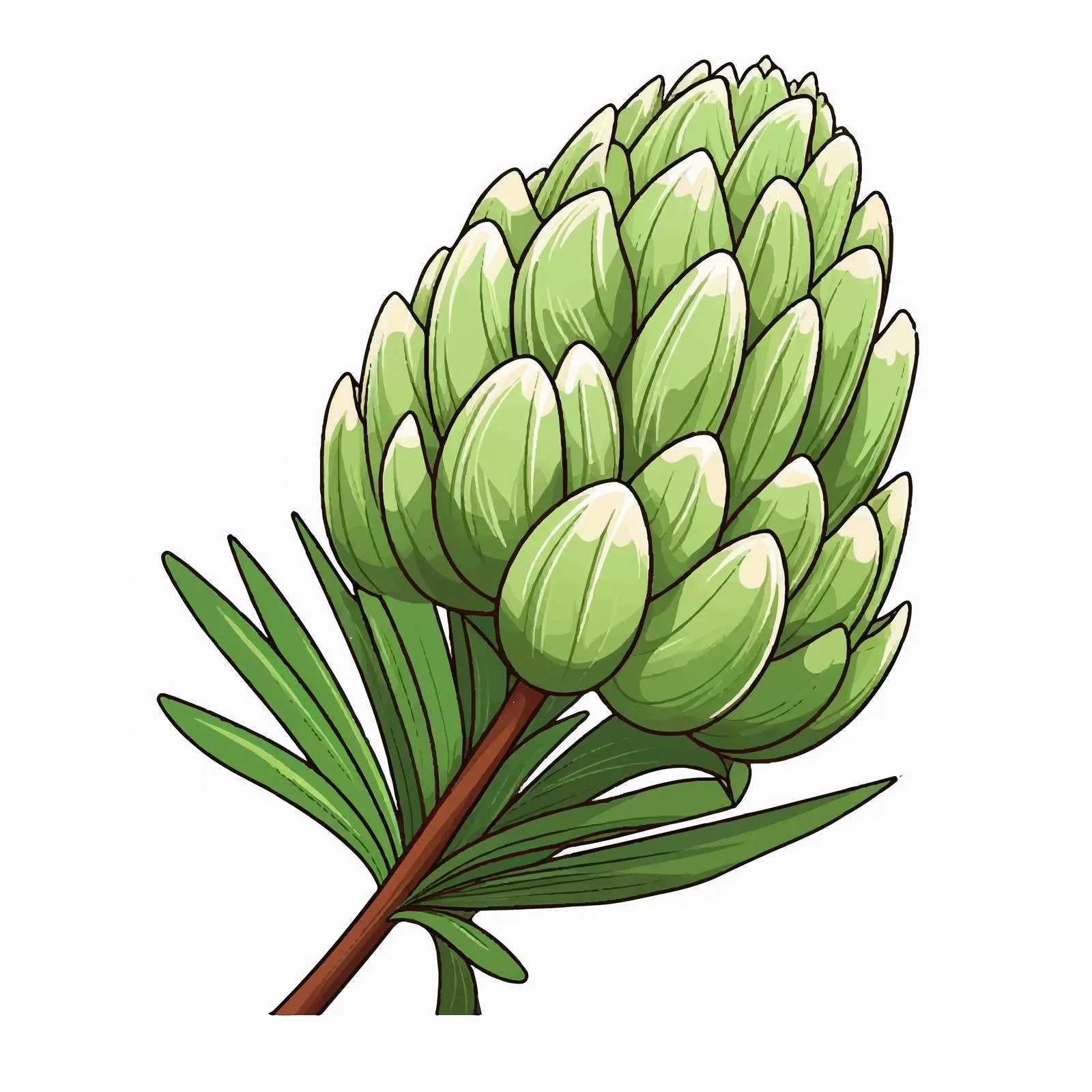 Cartoon Flower Bud Vector Illustration — free download from Dotvec