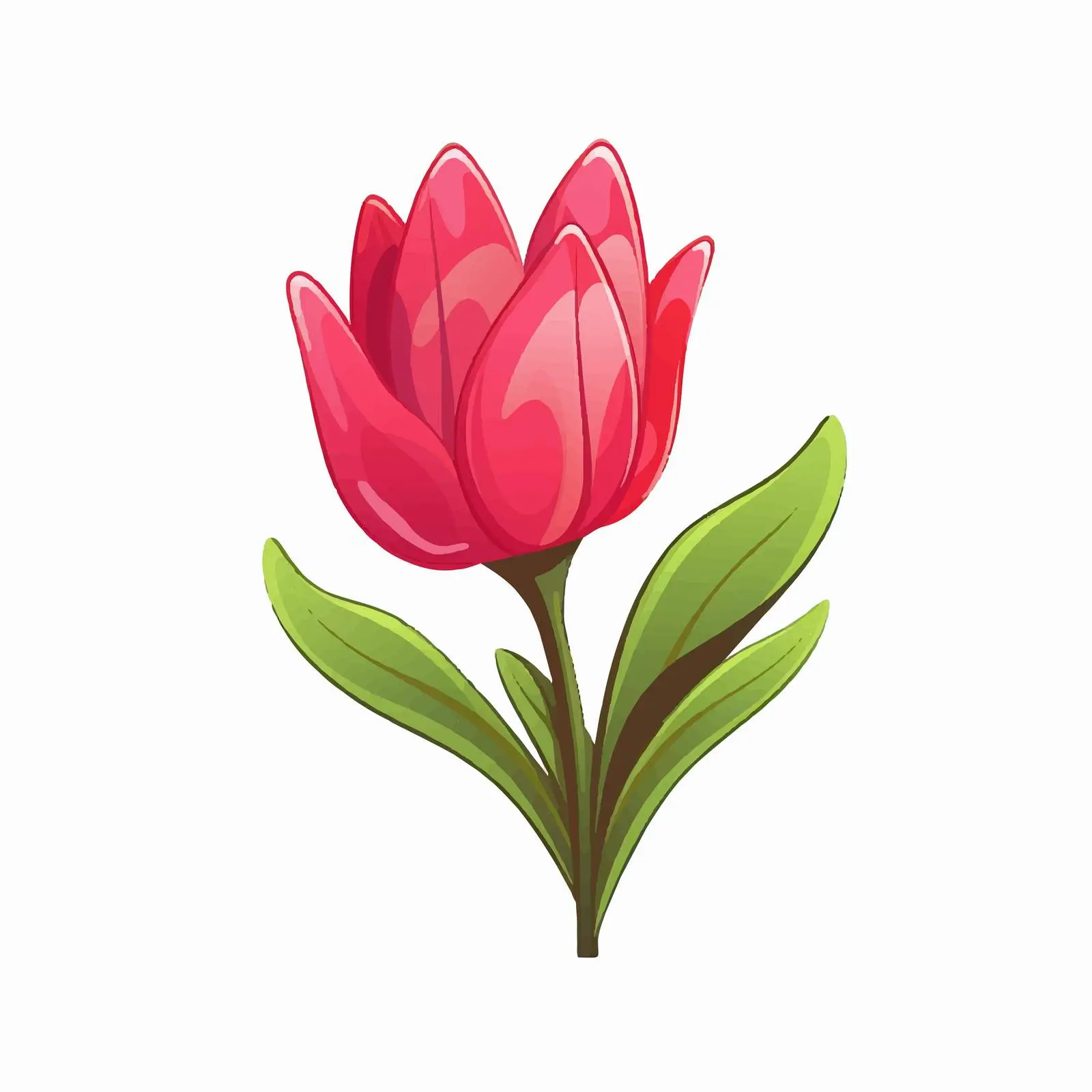 Cartoon Flower Bud Vector Illustration — free download from Dotvec