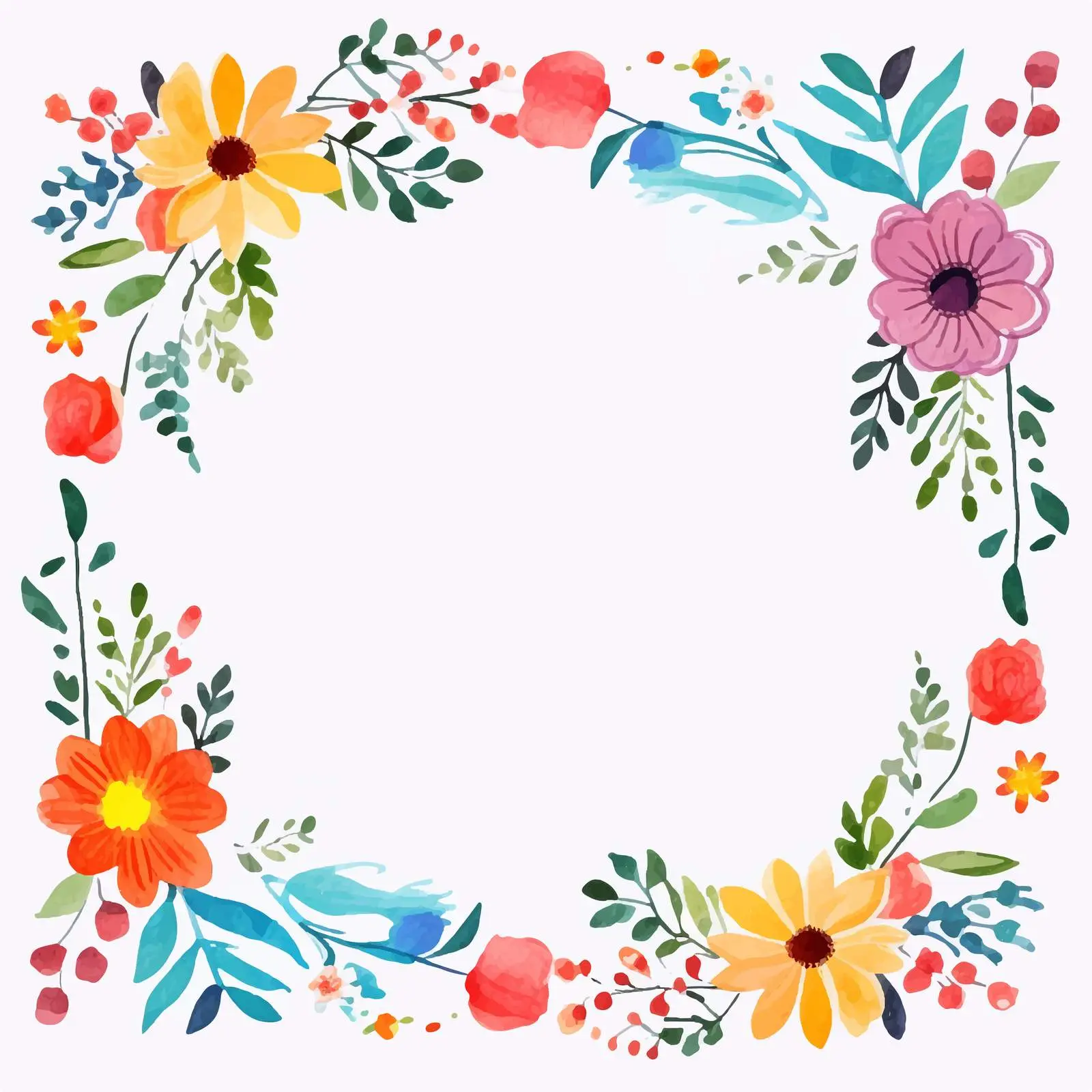 Elegant Flower Frame Template for Design Projects — free download from Dotvec