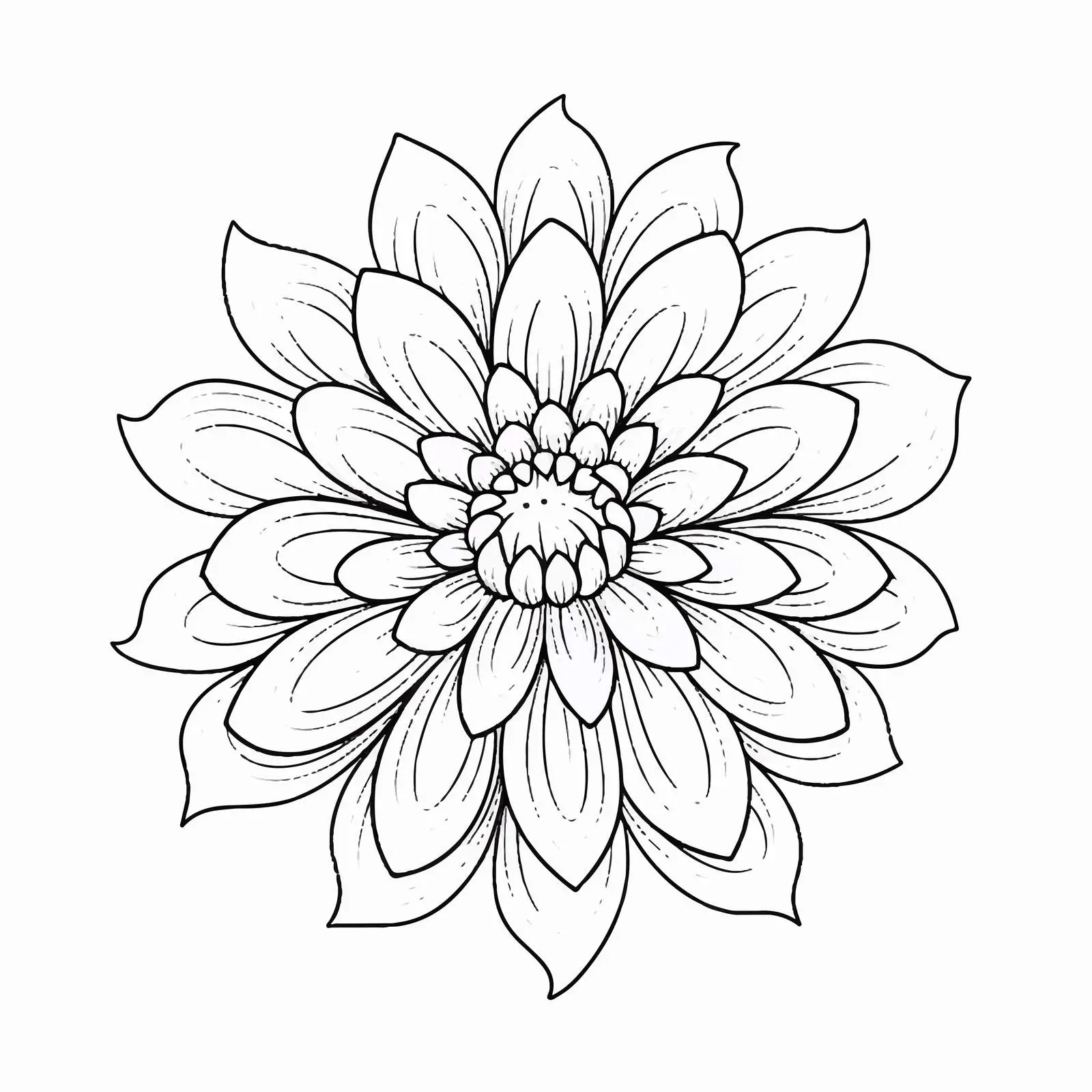 Cartoon Flower Outline Vector Illustration — free download from Dotvec