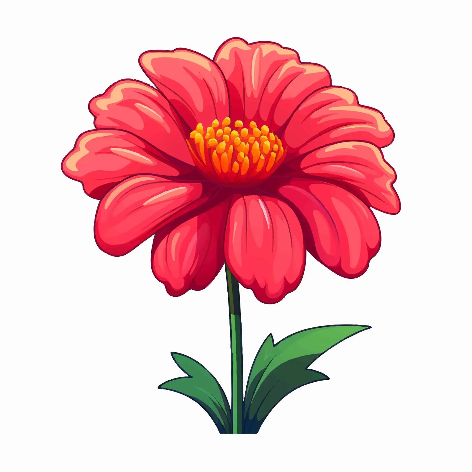 Cartoon Flower Vector Illustration — free download from Dotvec