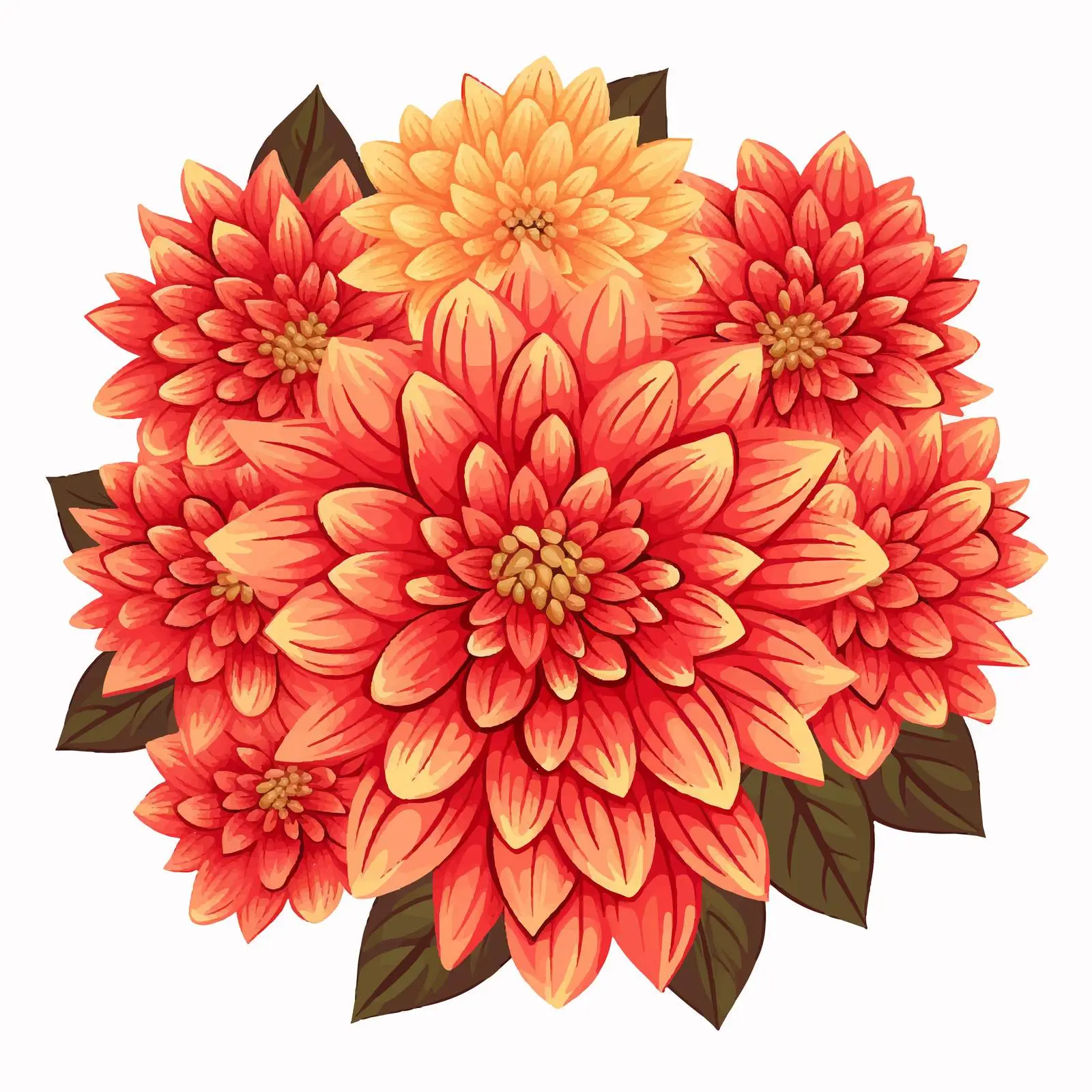Isolated Flower Vector Illustration on White Background — free download from Dotvec