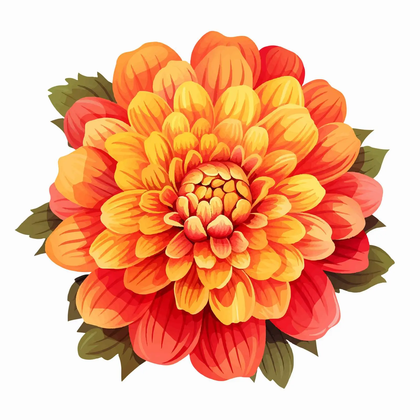 Colorful Flower Vector Illustration on White Background — free download from Dotvec