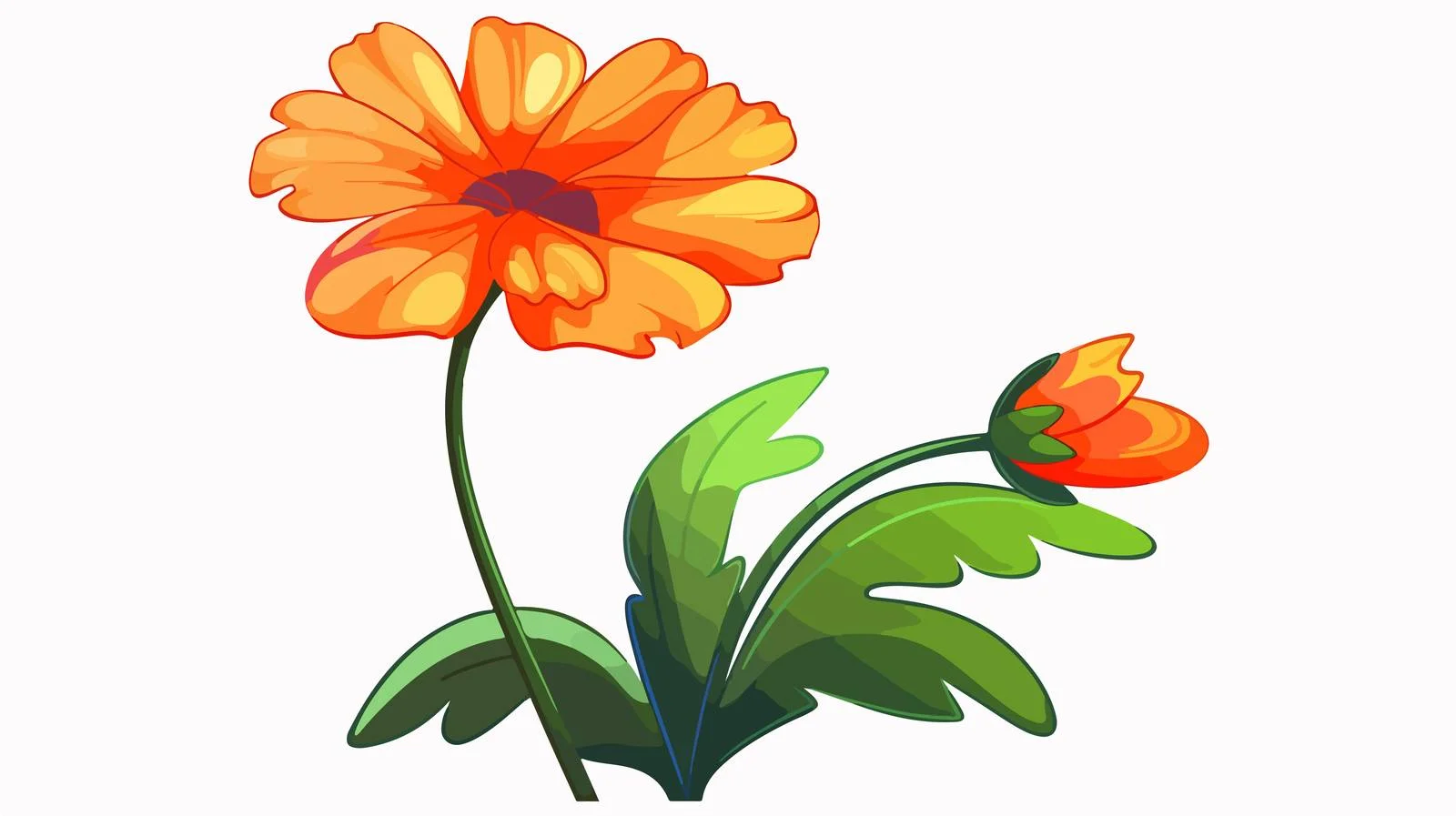 Quality Cartoon Flower Vector Illustration — free download from Dotvec