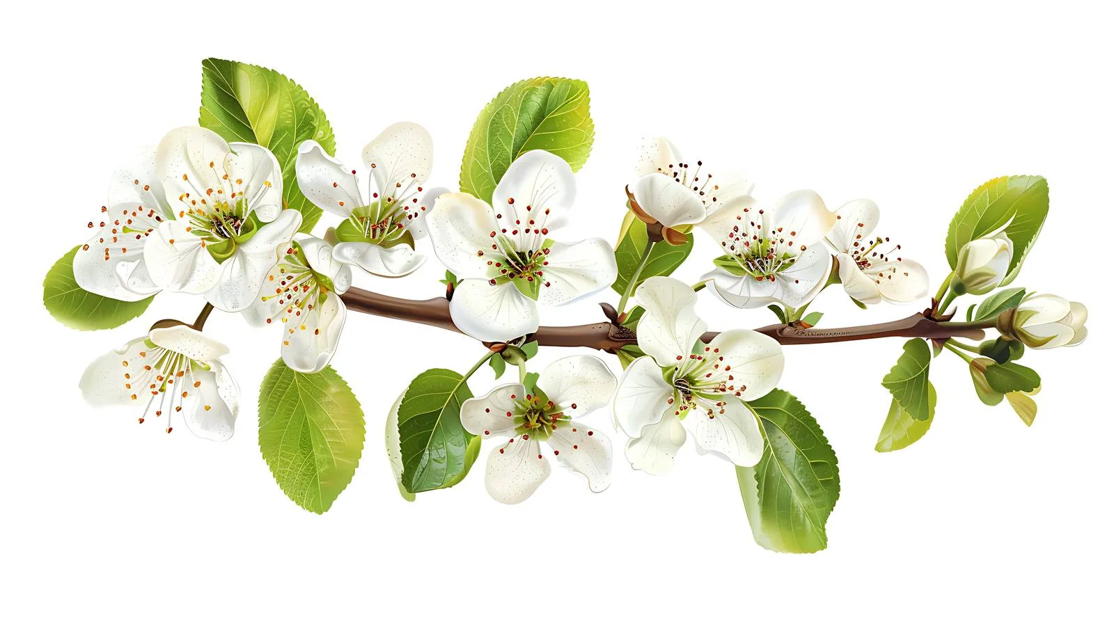 Pear Blossom in Blooming Spring Garden — free download from Dotvec