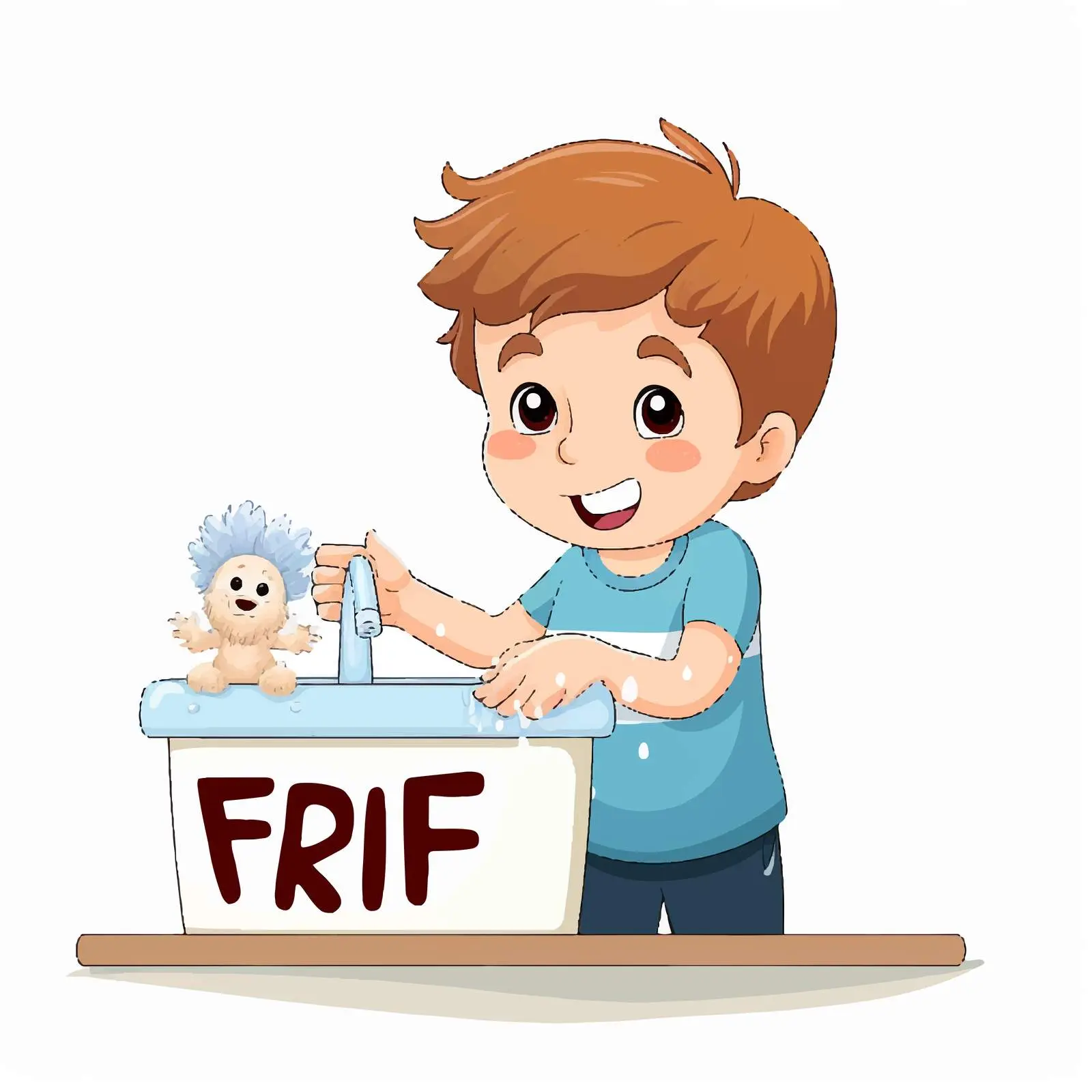 Flu Shot Design with Handwashing Boy Vector — free download from Dotvec