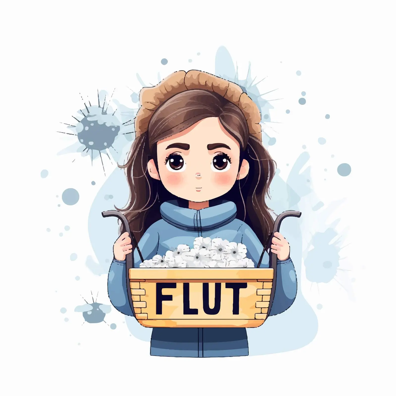 Flu Shot Design with Shopping Basket Illustration — free download from Dotvec