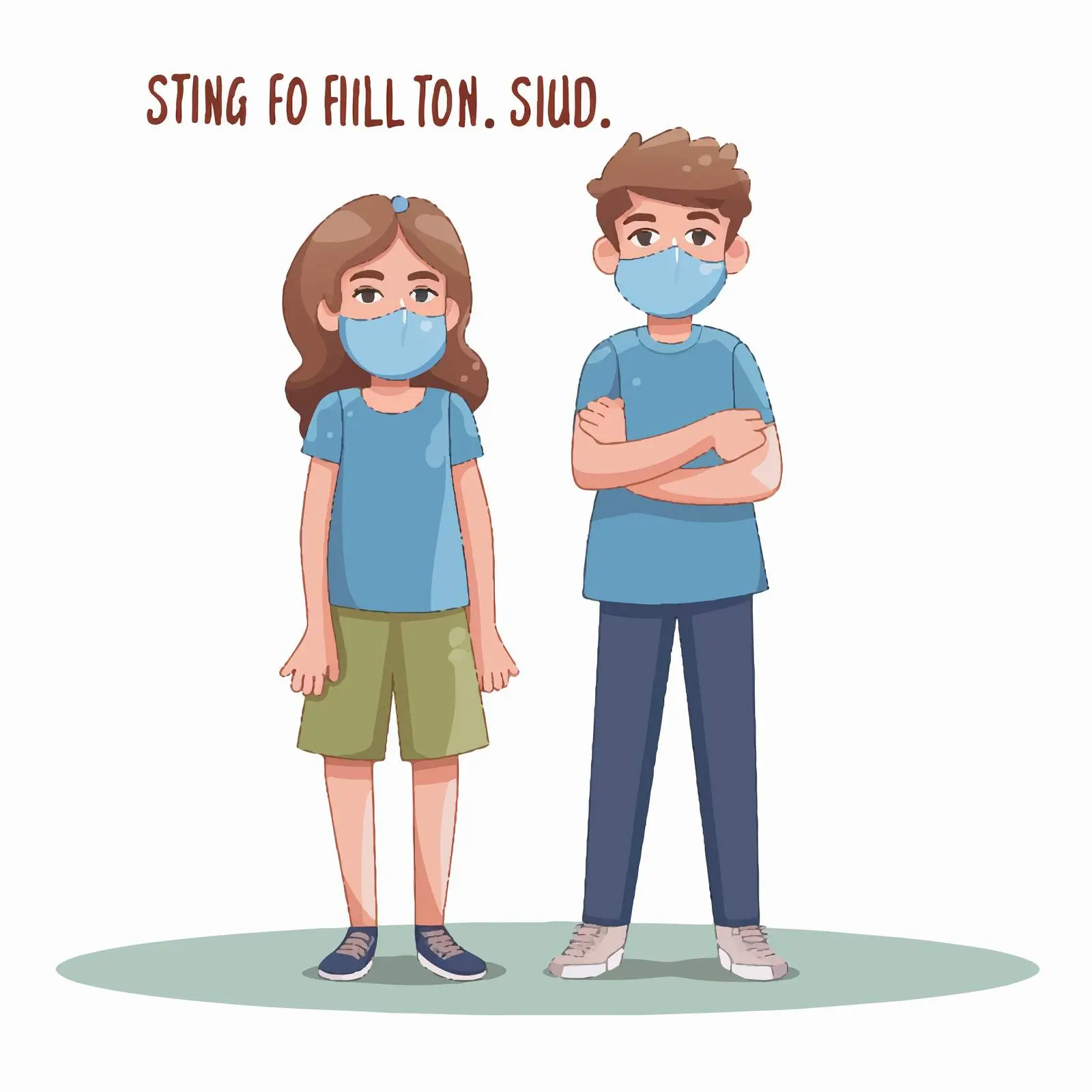 Cartoon Flu Shot Illustration with Children — free download from Dotvec