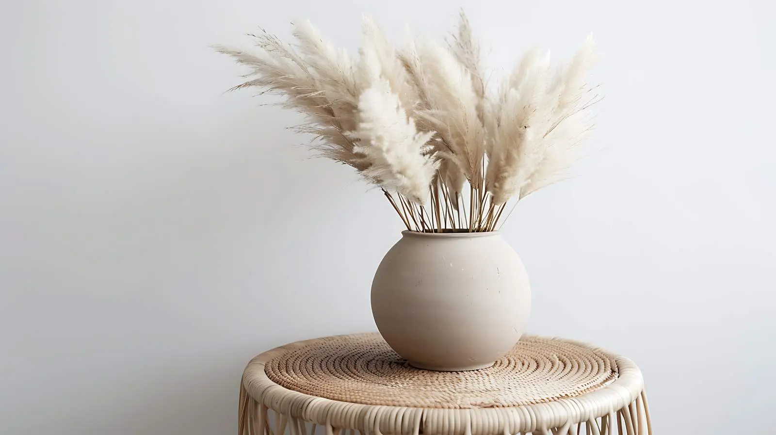 Fluffy Bunny Tail Grass Bouquet in Pot — free download from Dotvec