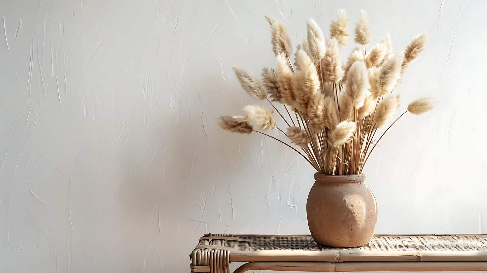 Fluffy Bunny Tail Grass Bouquet in Pot — free download from Dotvec