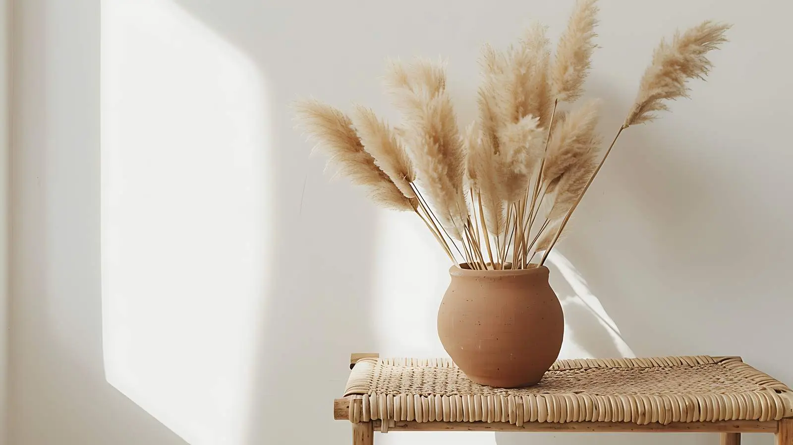 Fluffy Bunny Tail Grass Bouquet in Clay Pot — free download from Dotvec