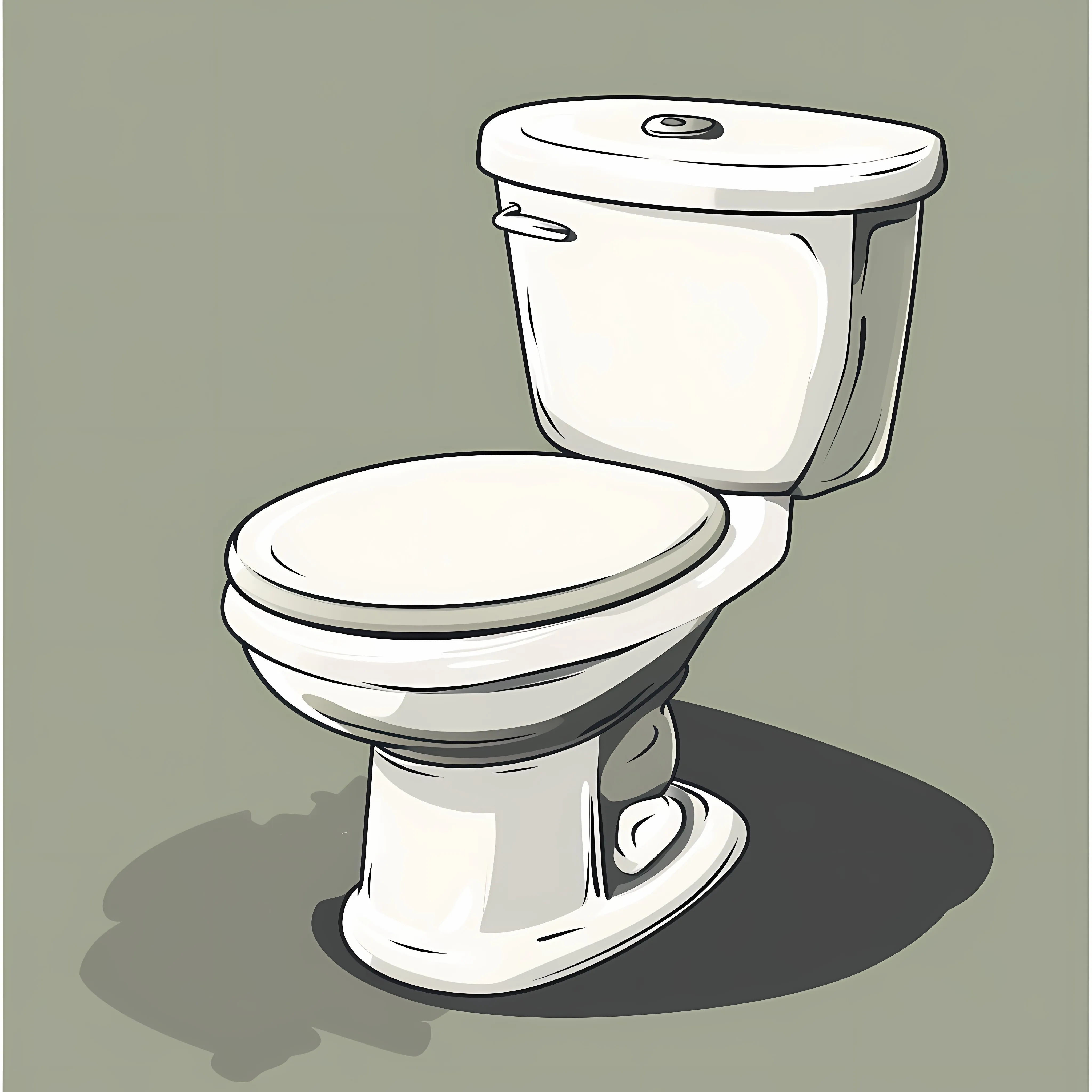 Hand Drawn Cartoon Flush Toilet Vector Illustration — free download from Dotvec