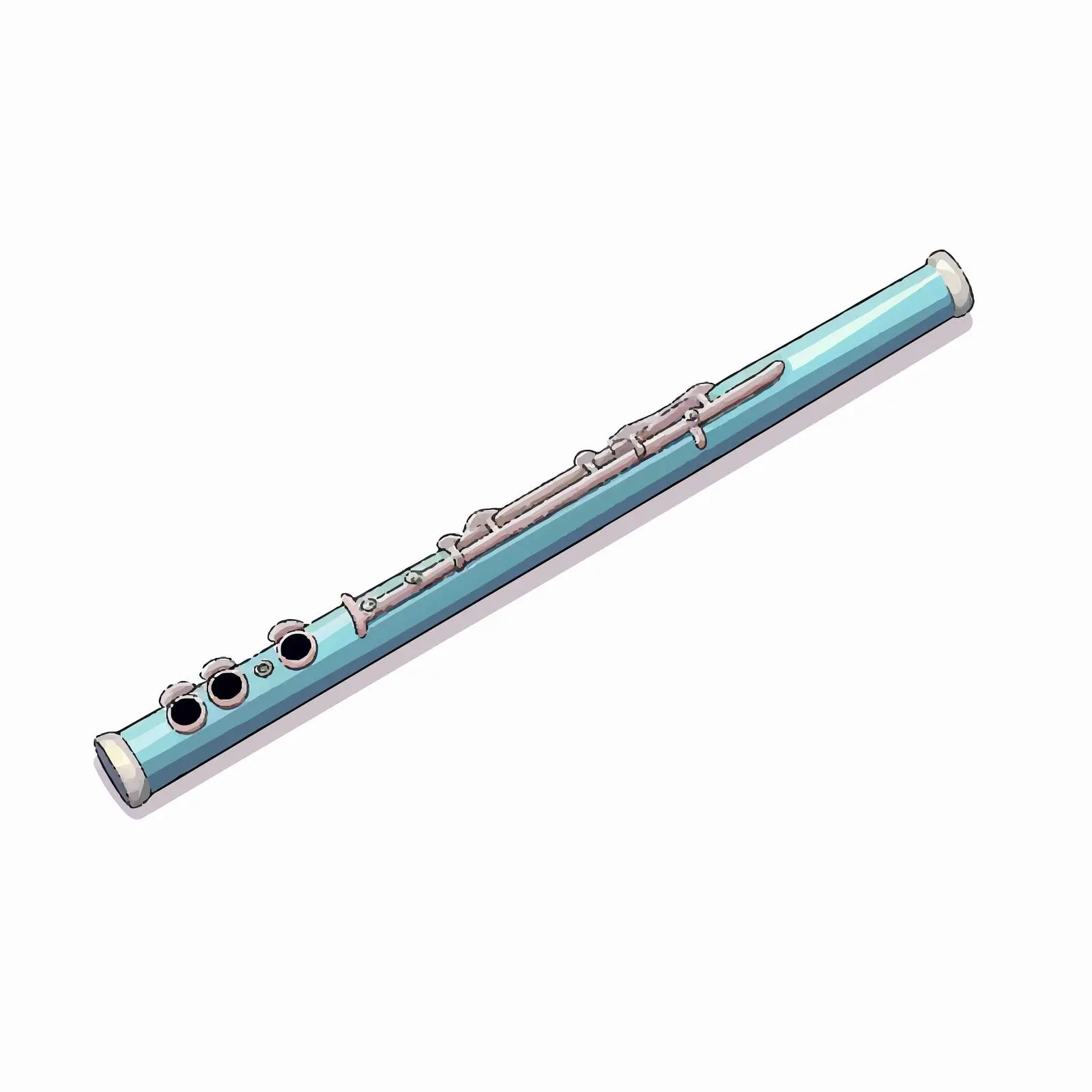 Top View Flute Vector Illustration on White Background – free flute image from Dotvec