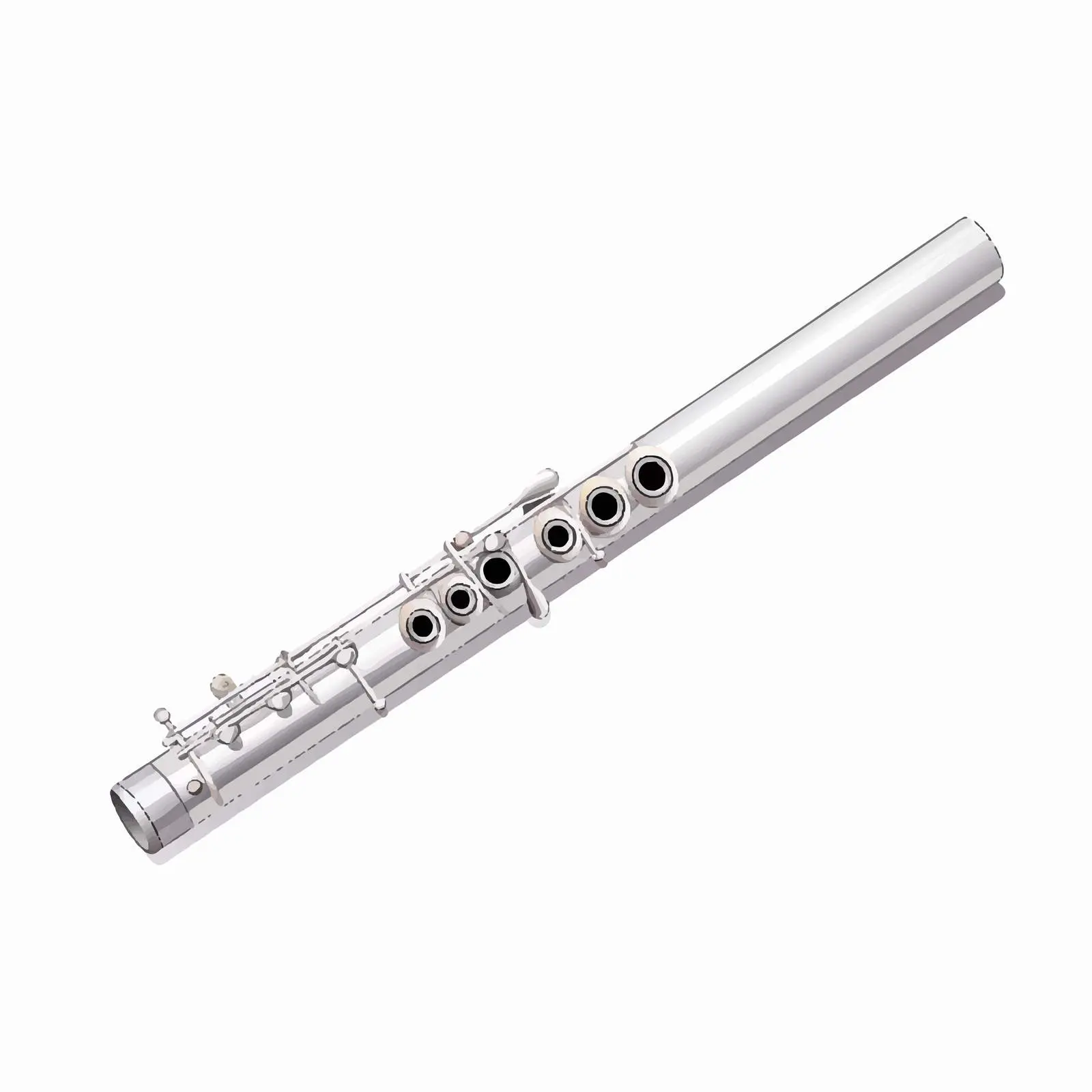 Top View Flute Vector Illustration on White Background – free flute image from Dotvec