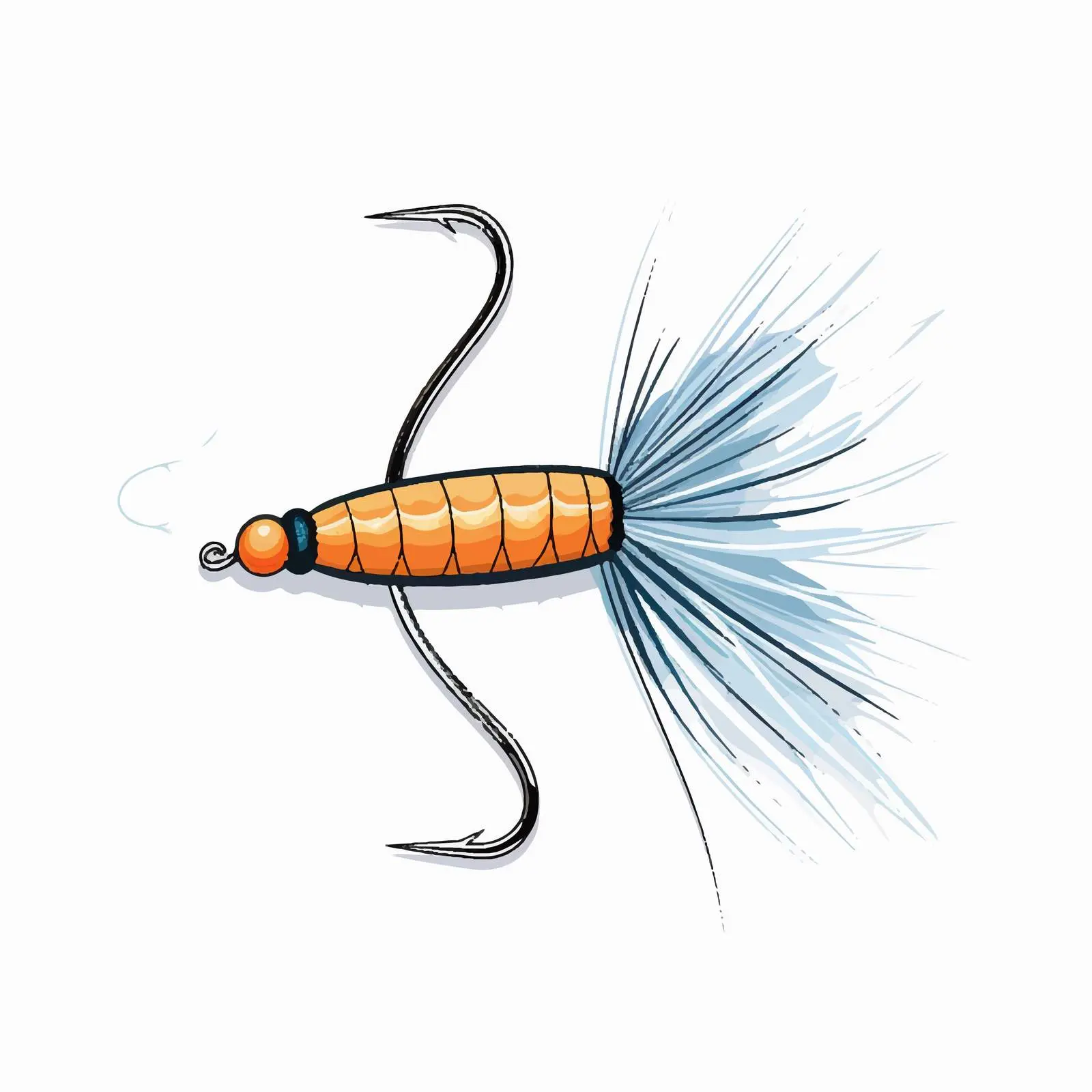 Fly Line Vector Illustration on White Background — free download from Dotvec