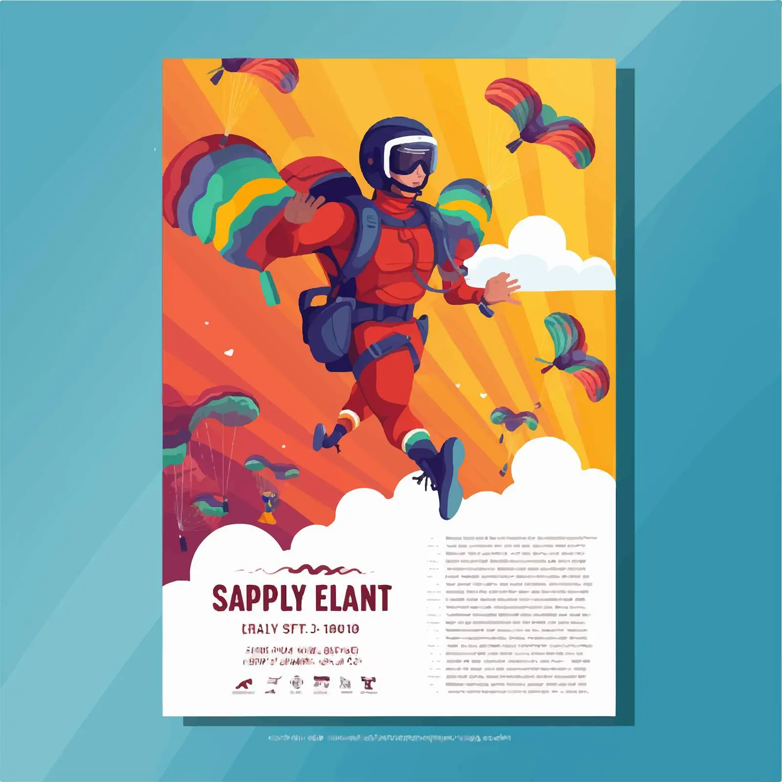 Skydiving Festival Flyer Design Template — free download from Dotvec