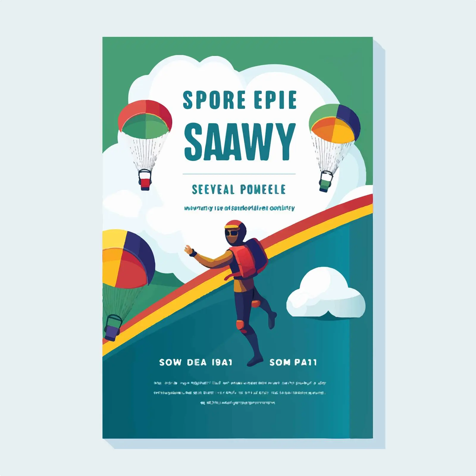 Skydiving Festival Flyer Vertical Template Design — free download from Dotvec