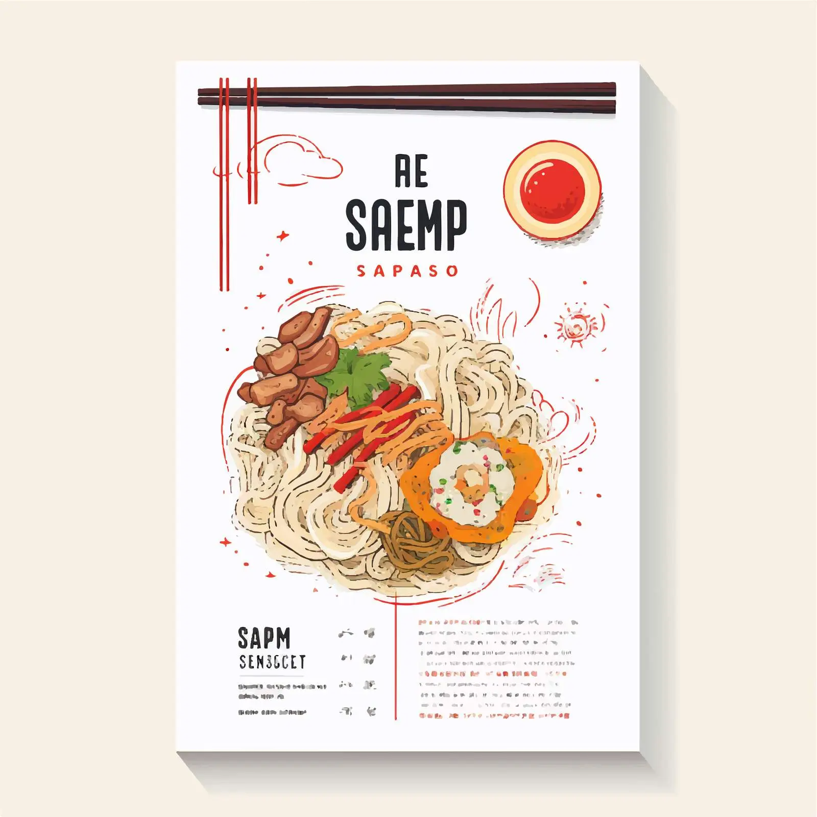 Japanese Cuisine Restaurant Flyer Design — free download from Dotvec