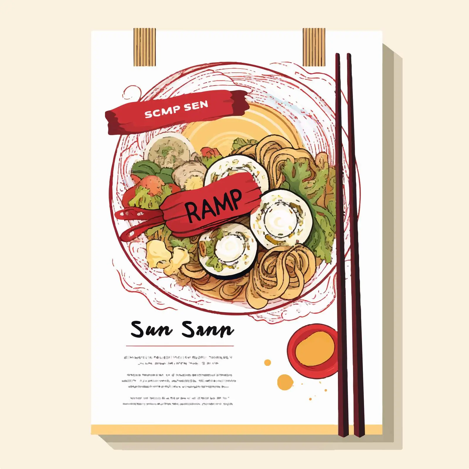 Japanese Cuisine Restaurant Flyer Design — free download from Dotvec