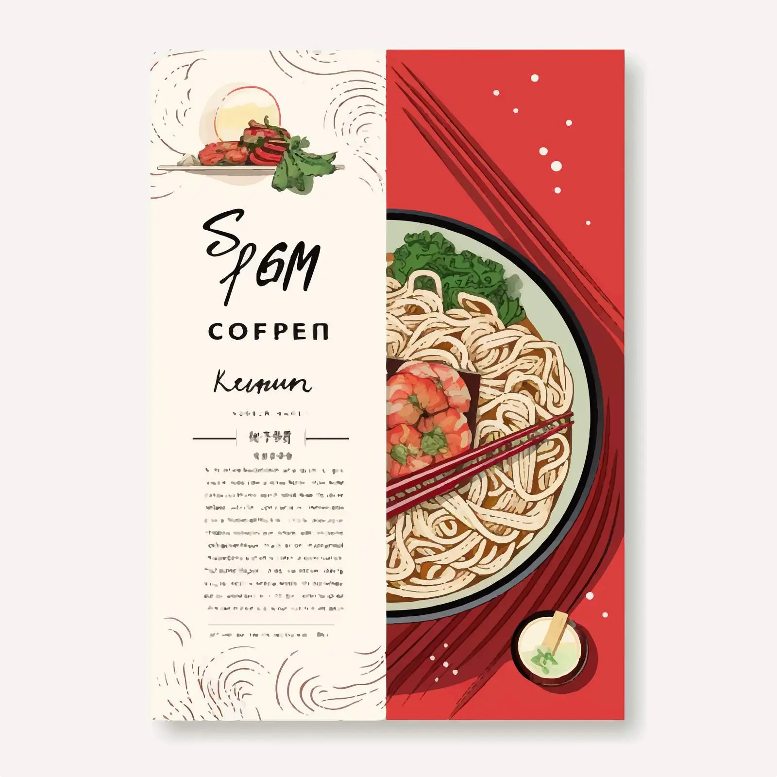 Japanese Cuisine Restaurant Flyer Design Template — free download from Dotvec