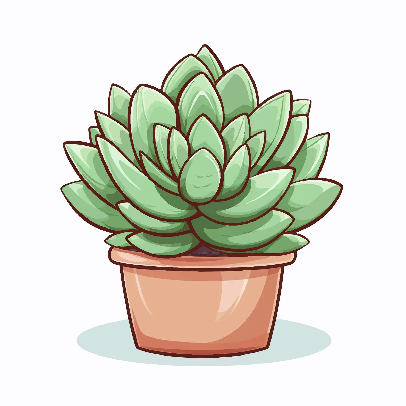 Hand-Drawn Green Succulent Flyer Template — free download from Dotvec