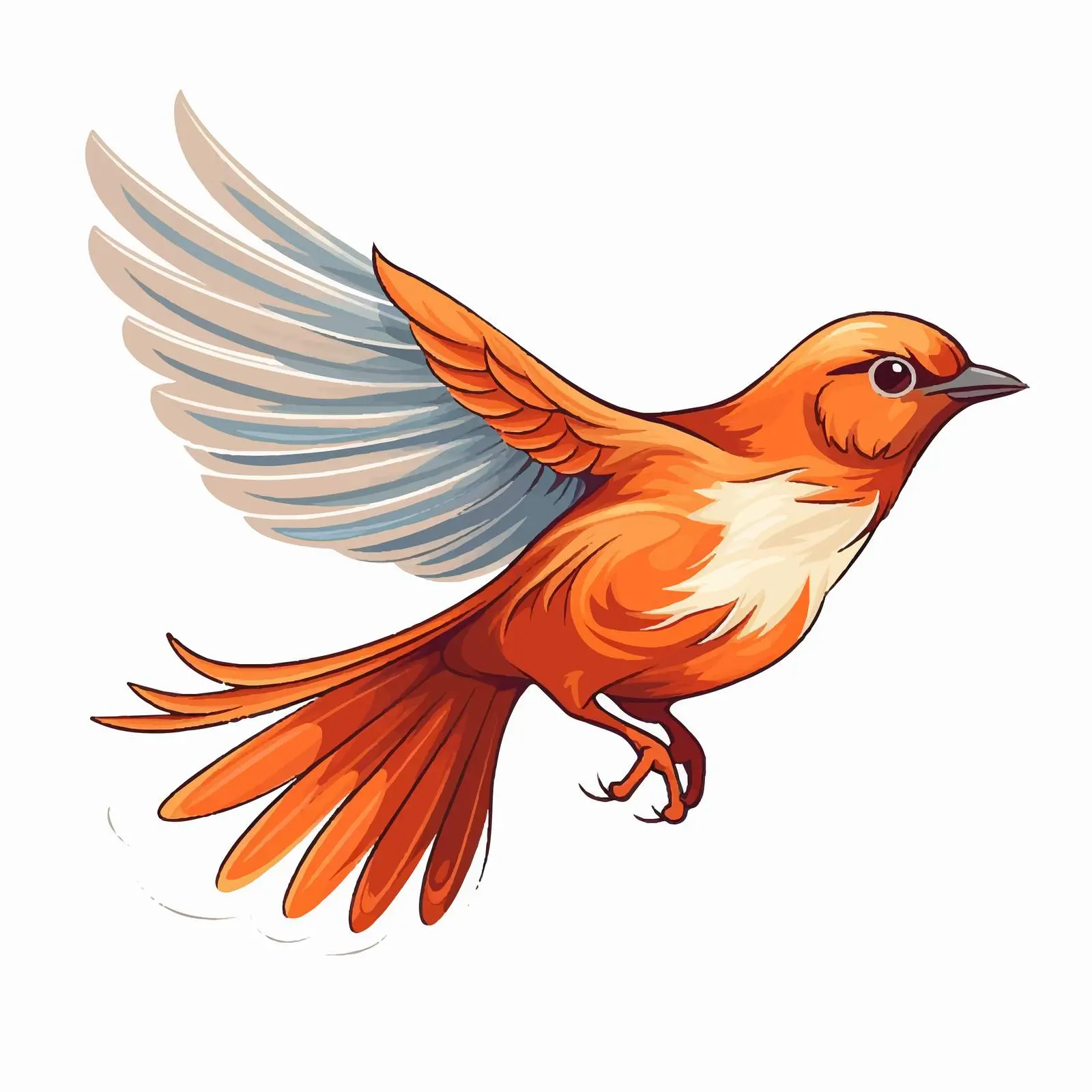 Cartoon Flying Bird Vector Illustration — free download from Dotvec