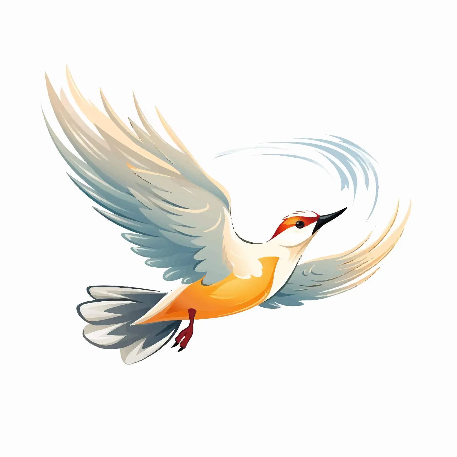 Cartoon Flying Bird Vector Illustration — free download from Dotvec