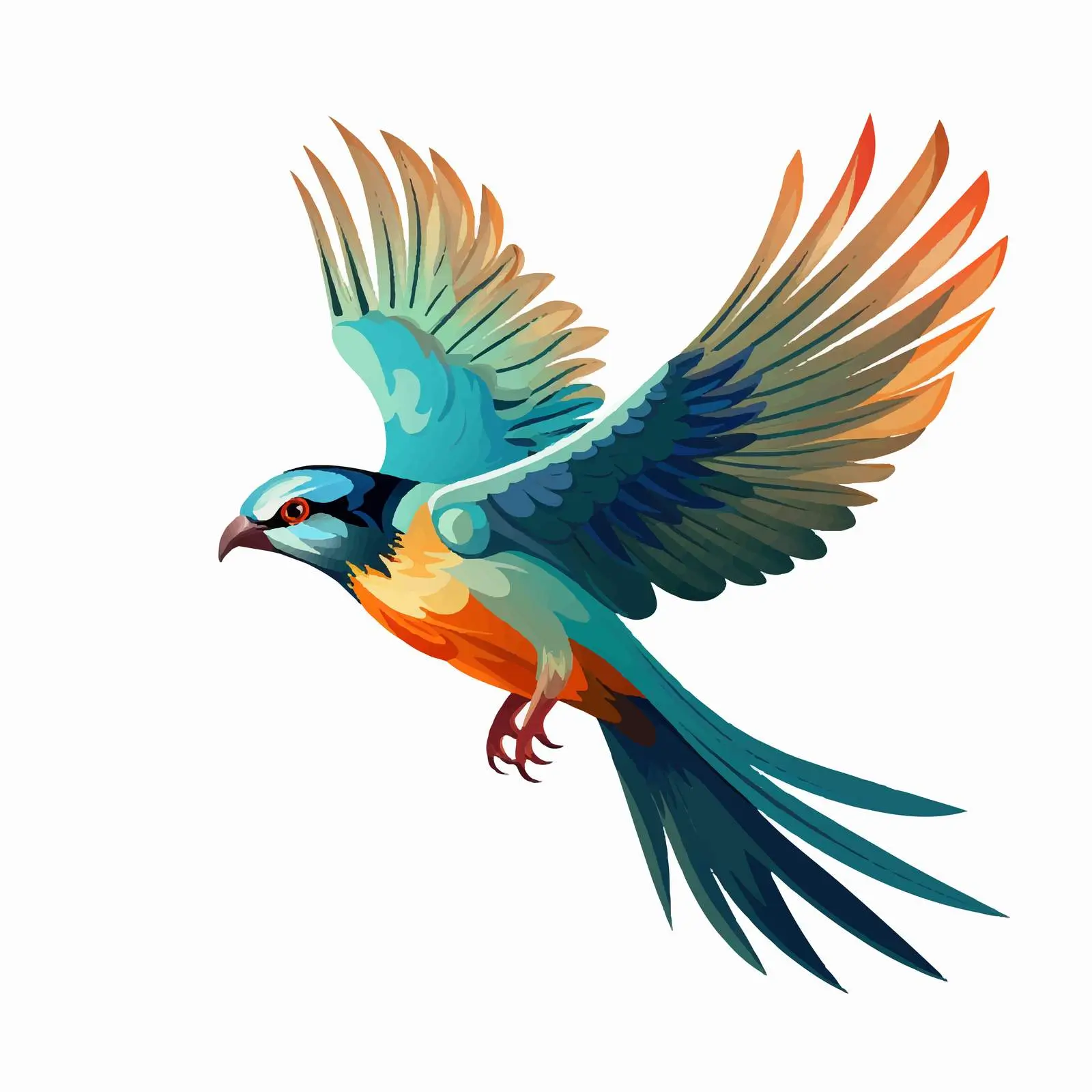 Cartoon Flying Bird Vector Illustration — free download from Dotvec