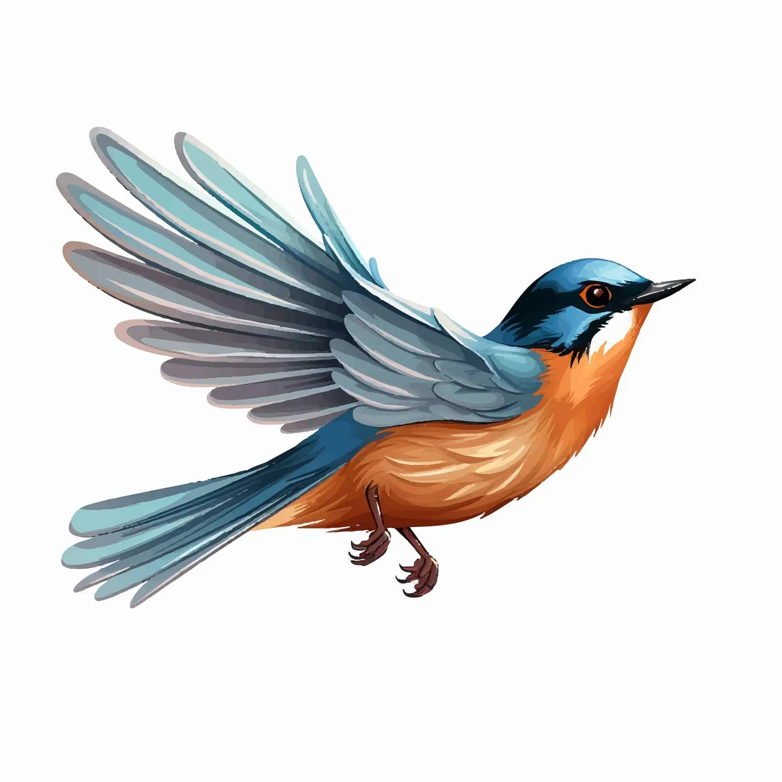 Cartoon Flying Bird Vector Illustration — free download from Dotvec