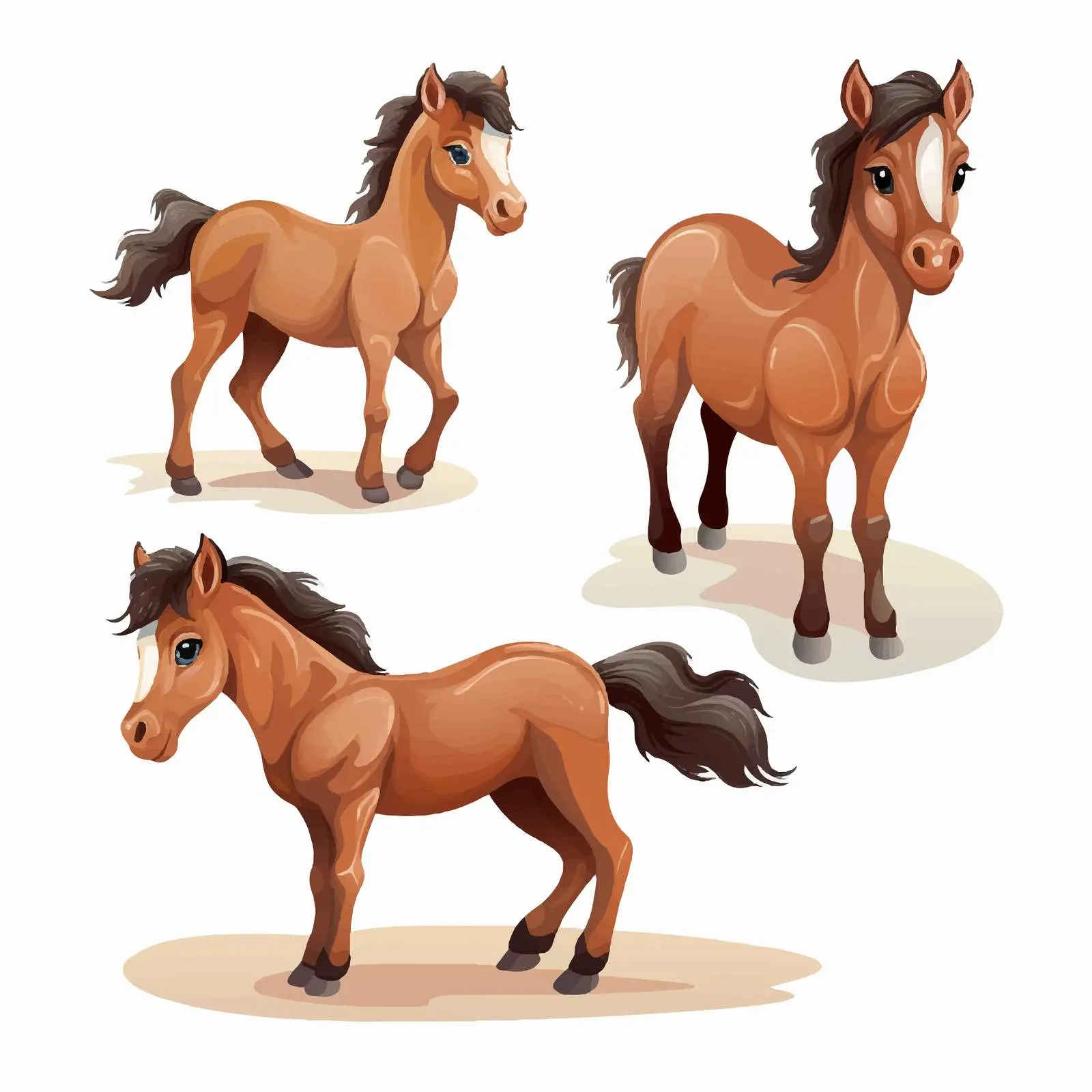 Isolated Foal Line Vector Illustration on White Background — free download from Dotvec