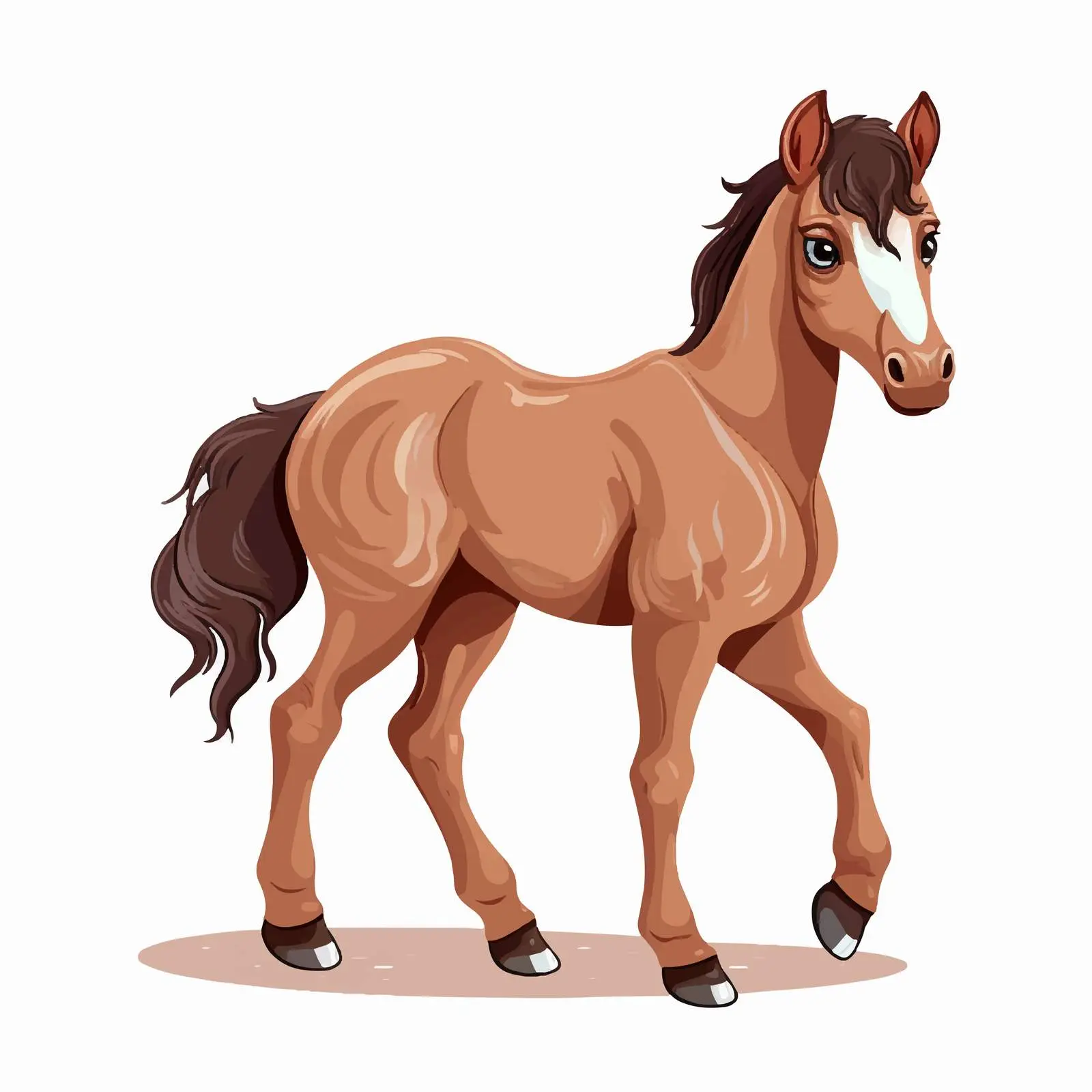 Elegant Foal Line Art Vector Illustration — free download from Dotvec
