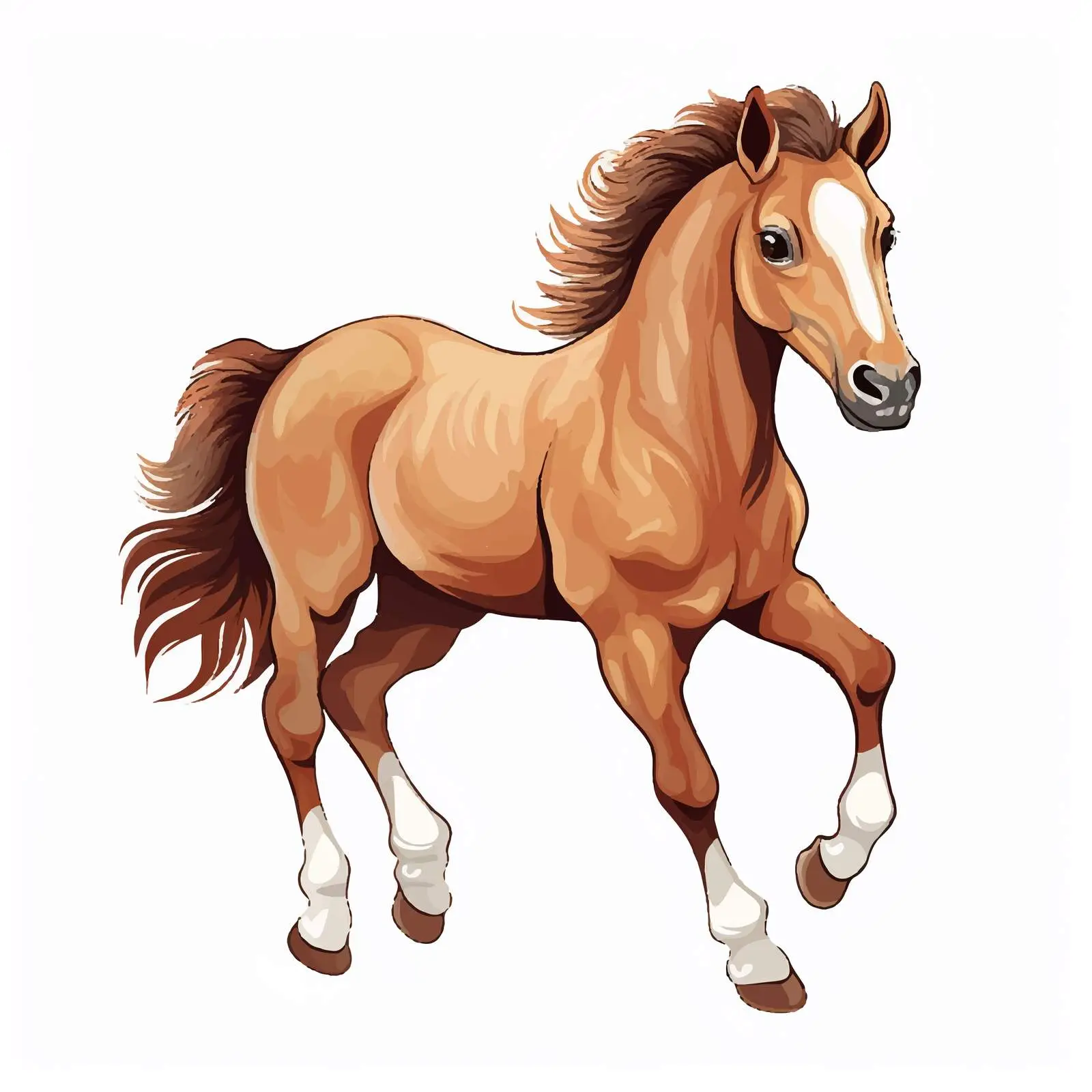 Top View Foal Vector Illustration on White Background — free download from Dotvec